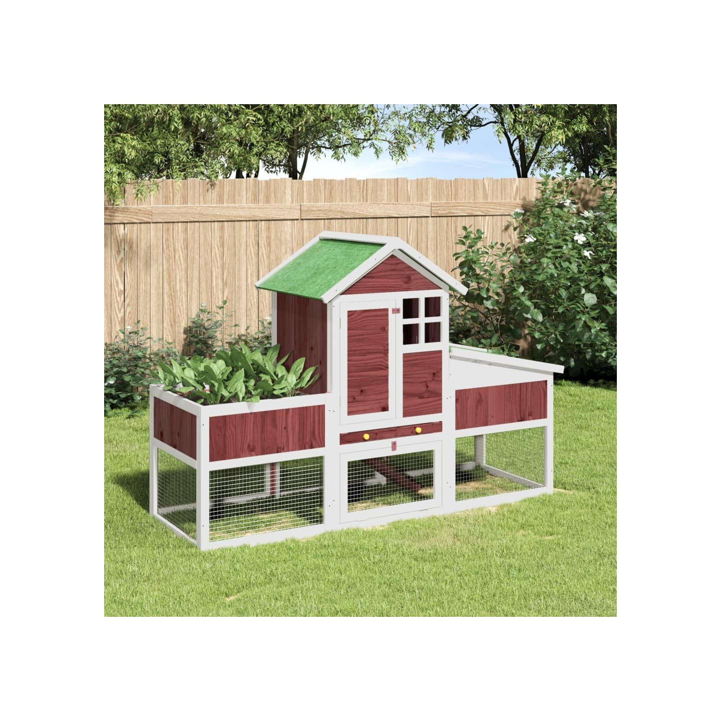 Clapier moka 170x63x113 cm bois de pin massif