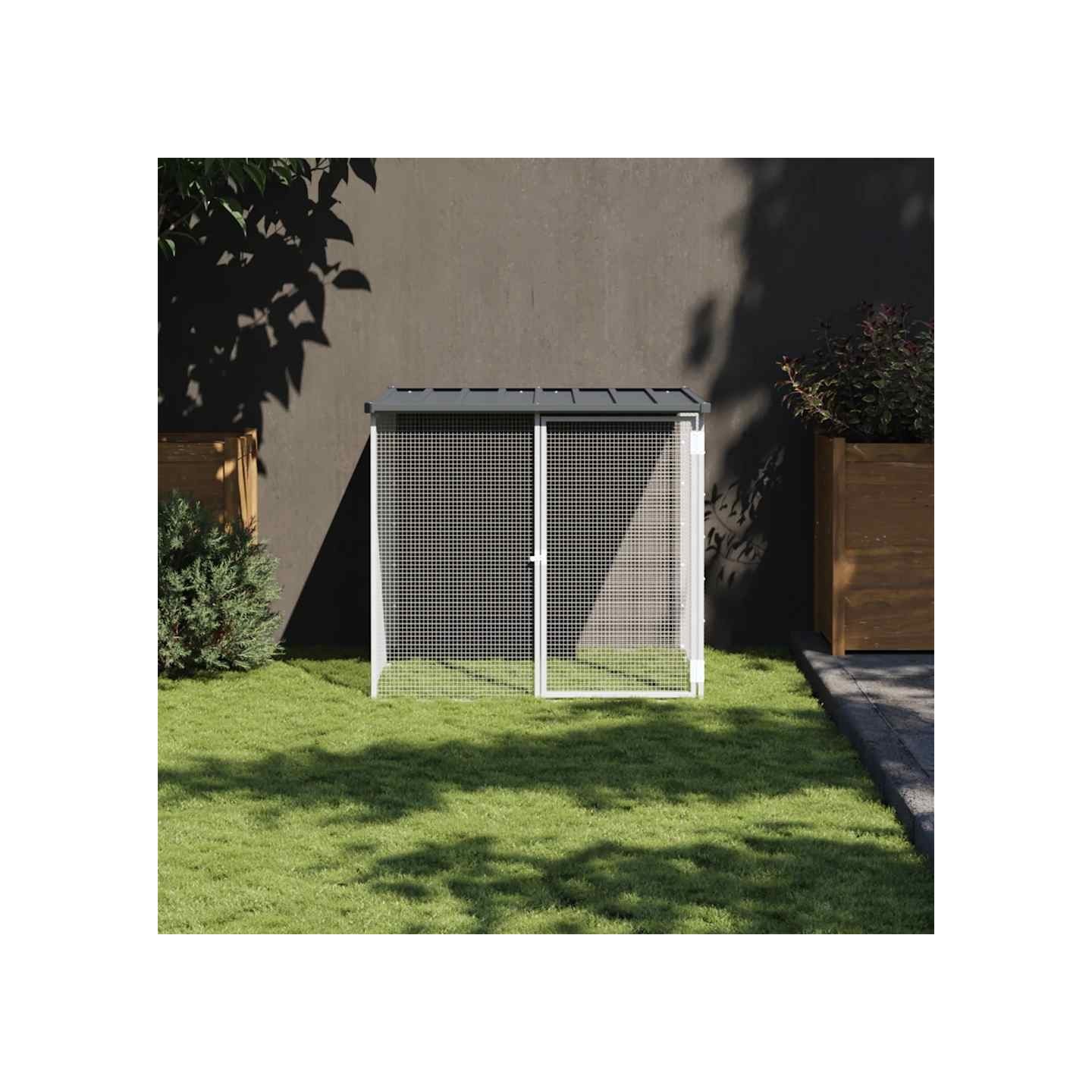 Poulailler avec toit anthracite 103x98x90 cm acier galvanisé