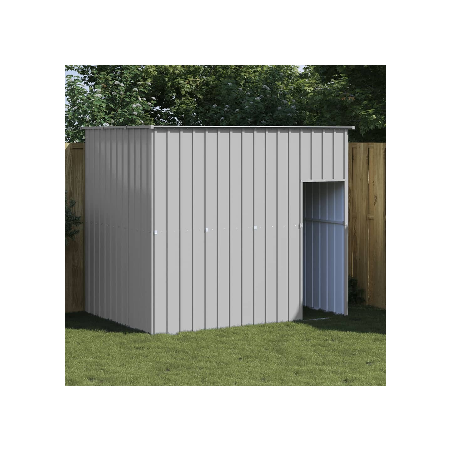Niche pour chien avec toit gris clair acier galvanisé