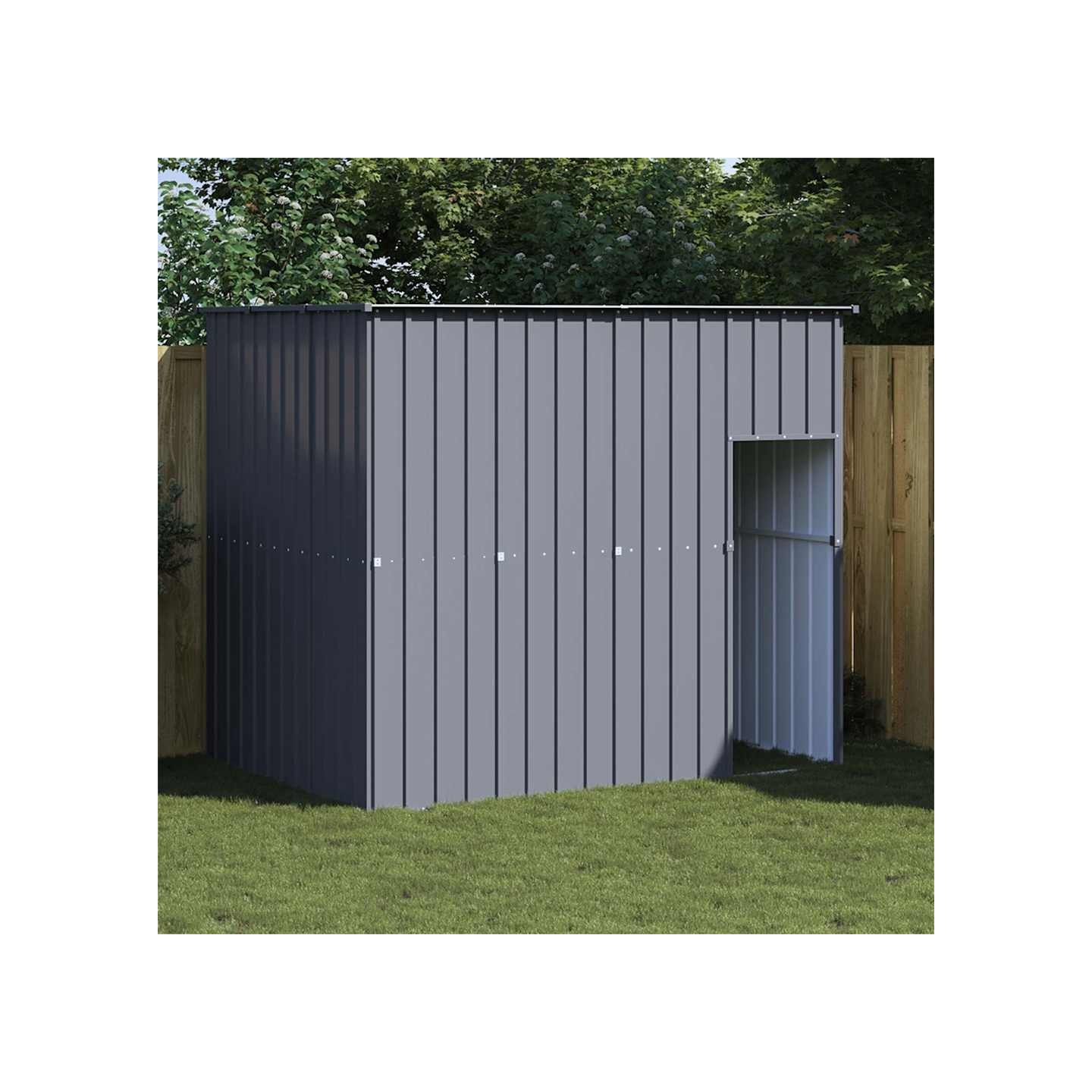 Niche pour chien avec toit anthracite acier galvanisé