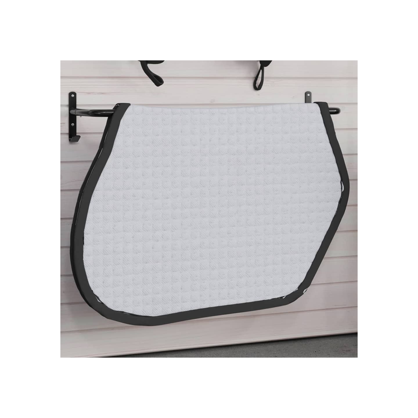 Support de tapis de selle noir fer