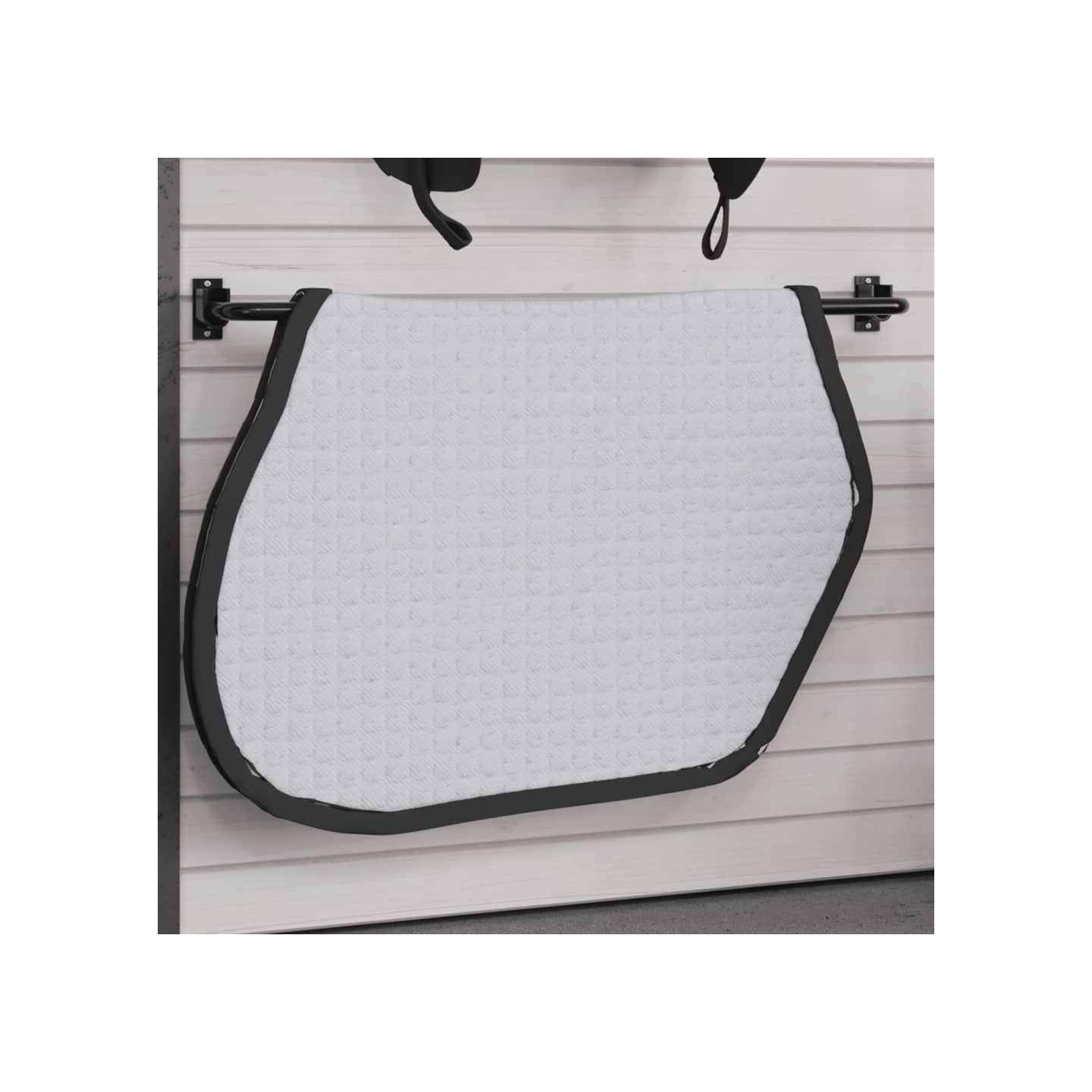 Support de tapis de selle noir fer