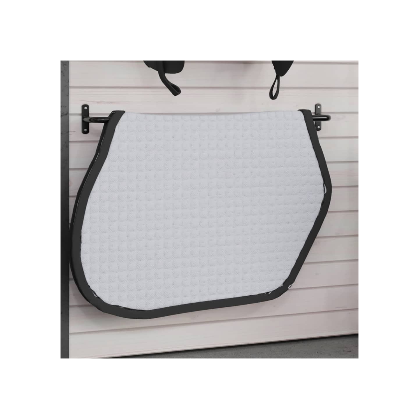 Support de tapis de selle noir fer