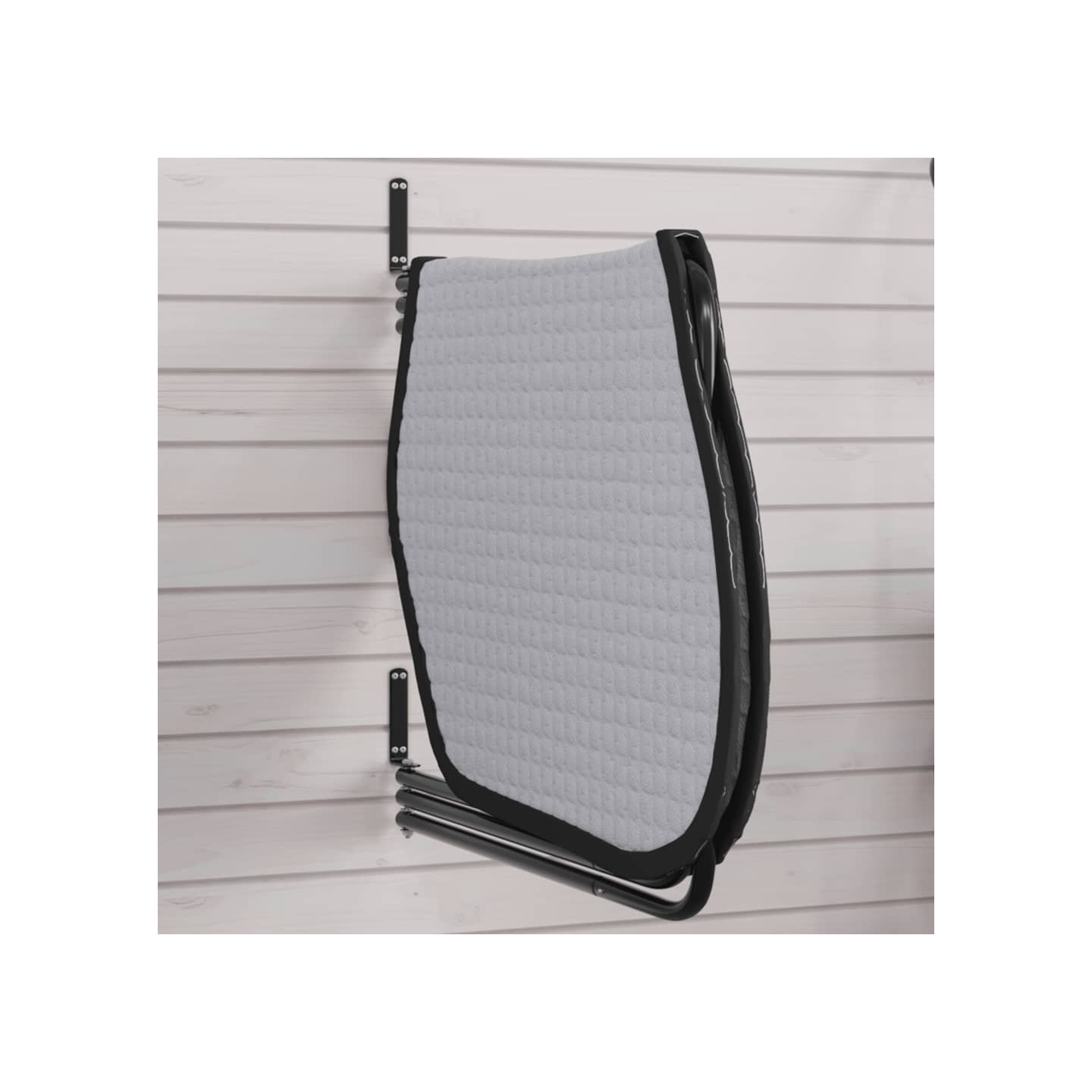 Support de tapis de selle 3 bras noir fer