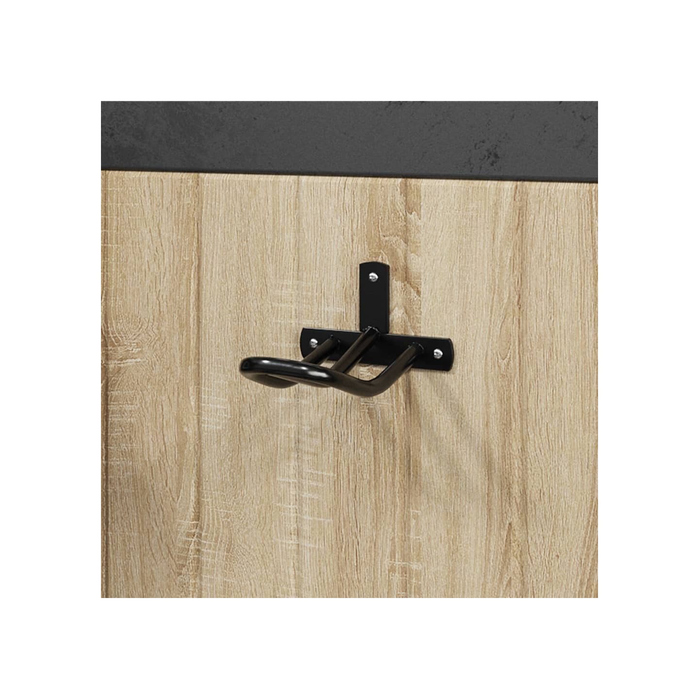 Porte-bride mural noir fer