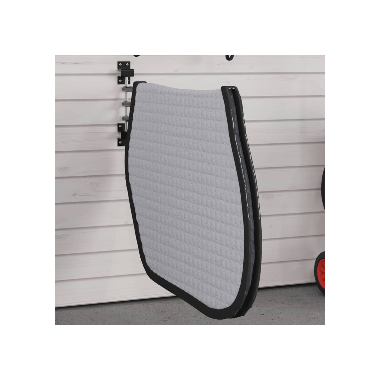 Support de tapis de selle 3 bras noir fer