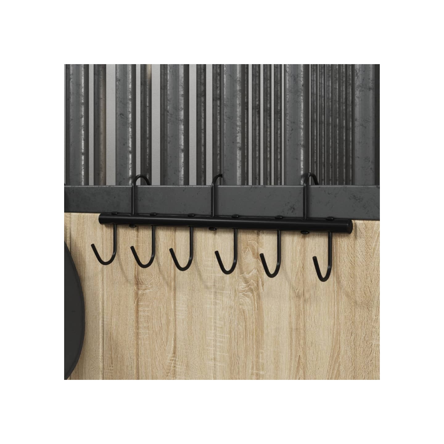 Porte-bride avec 9 crochets tournants noir acier