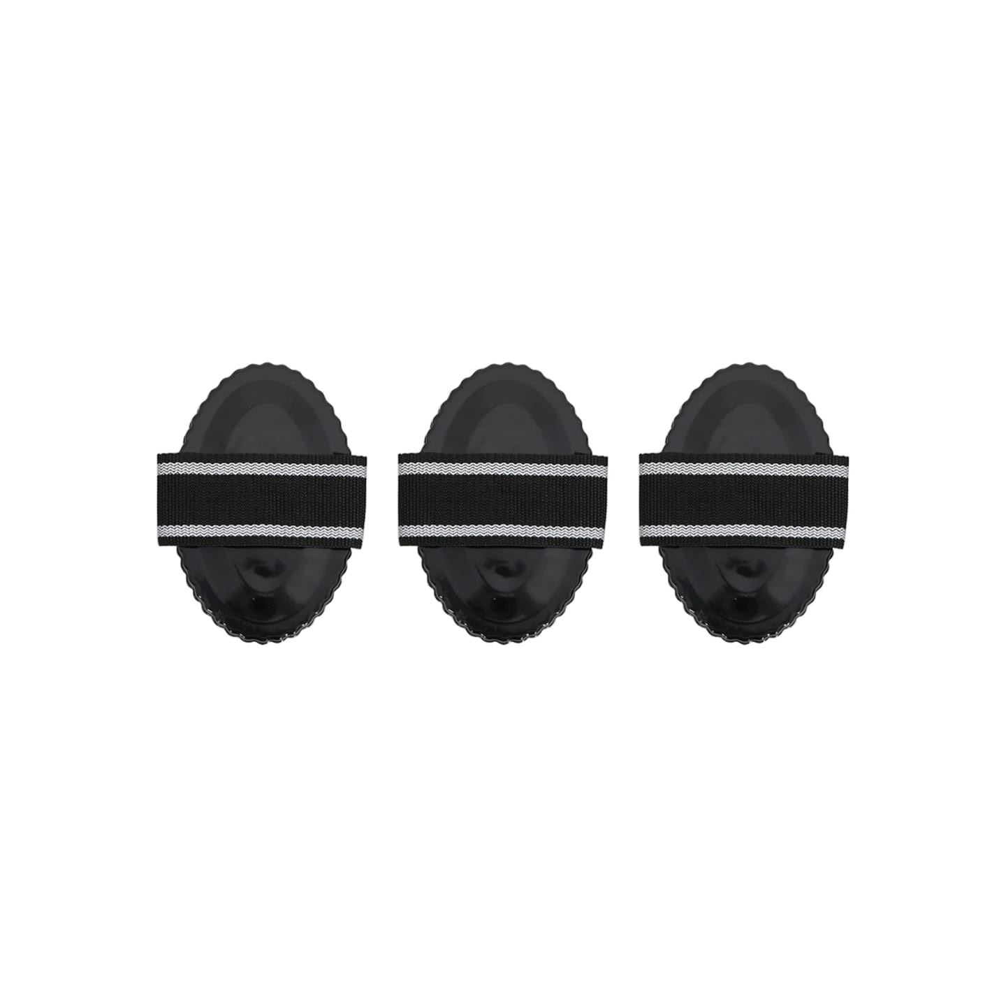 Étrilles 3 pcs noir acier