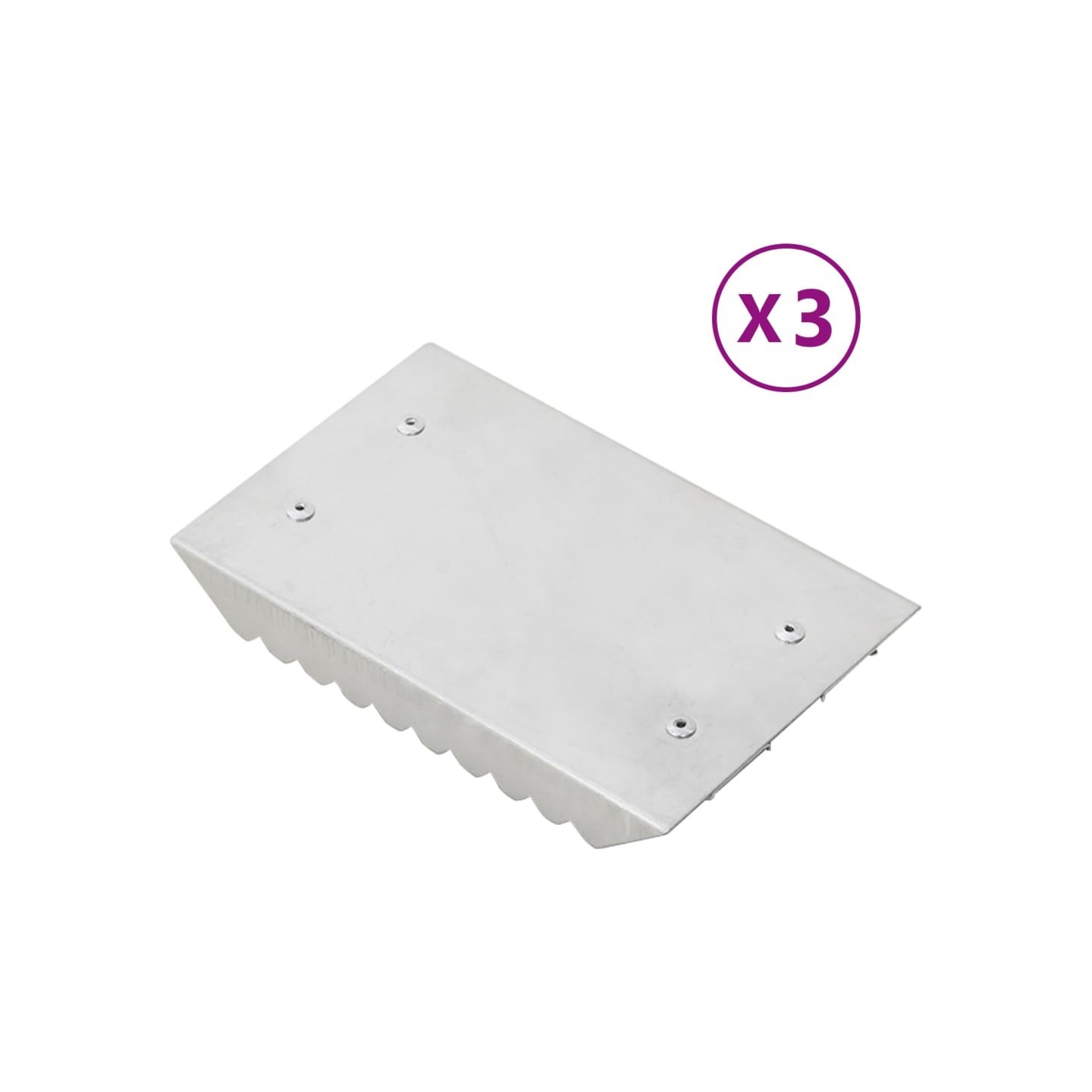 Étrilles 3 pcs argenté aluminium