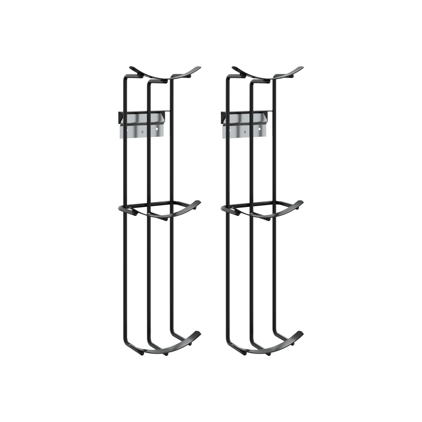 Support de gobelet de saut de baril 2 pcs noir acier
