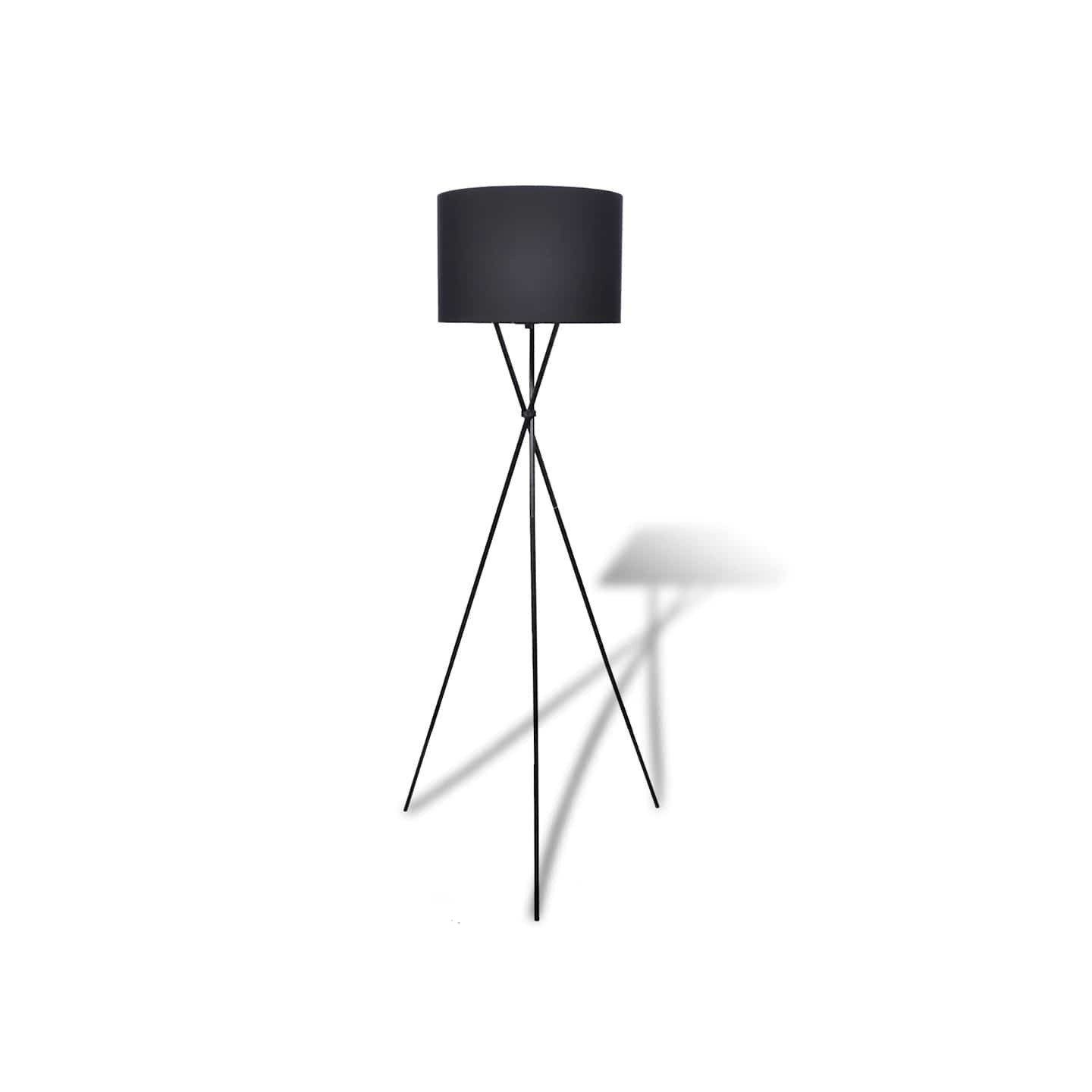 Lampadaire avec support haut Noir