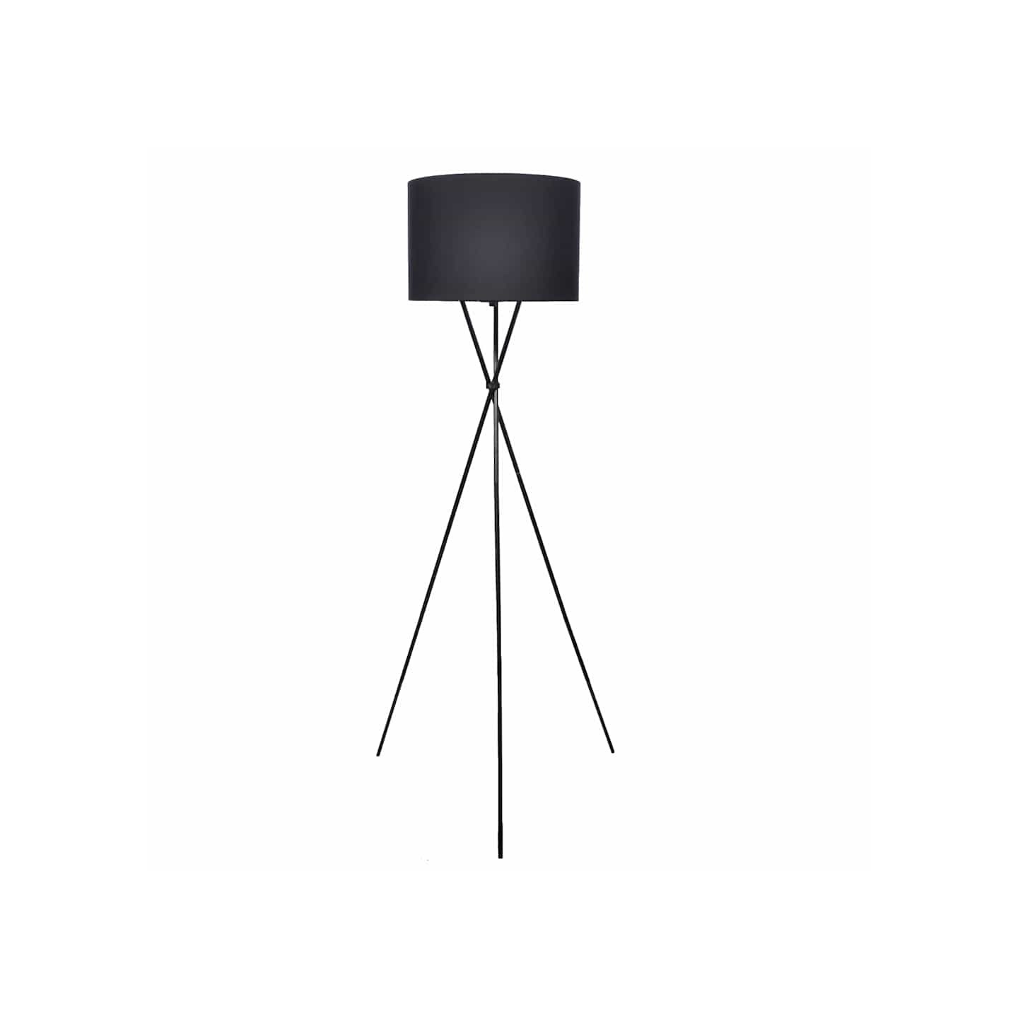 Lampadaire avec support Noir 139 cm