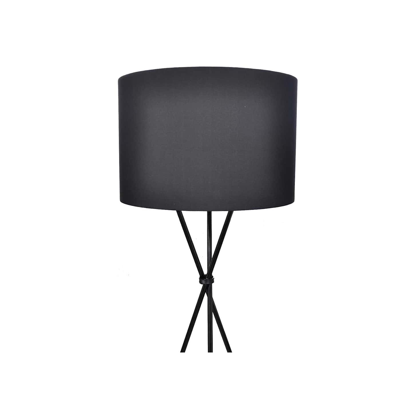 Lampadaire avec support Noir 139 cm