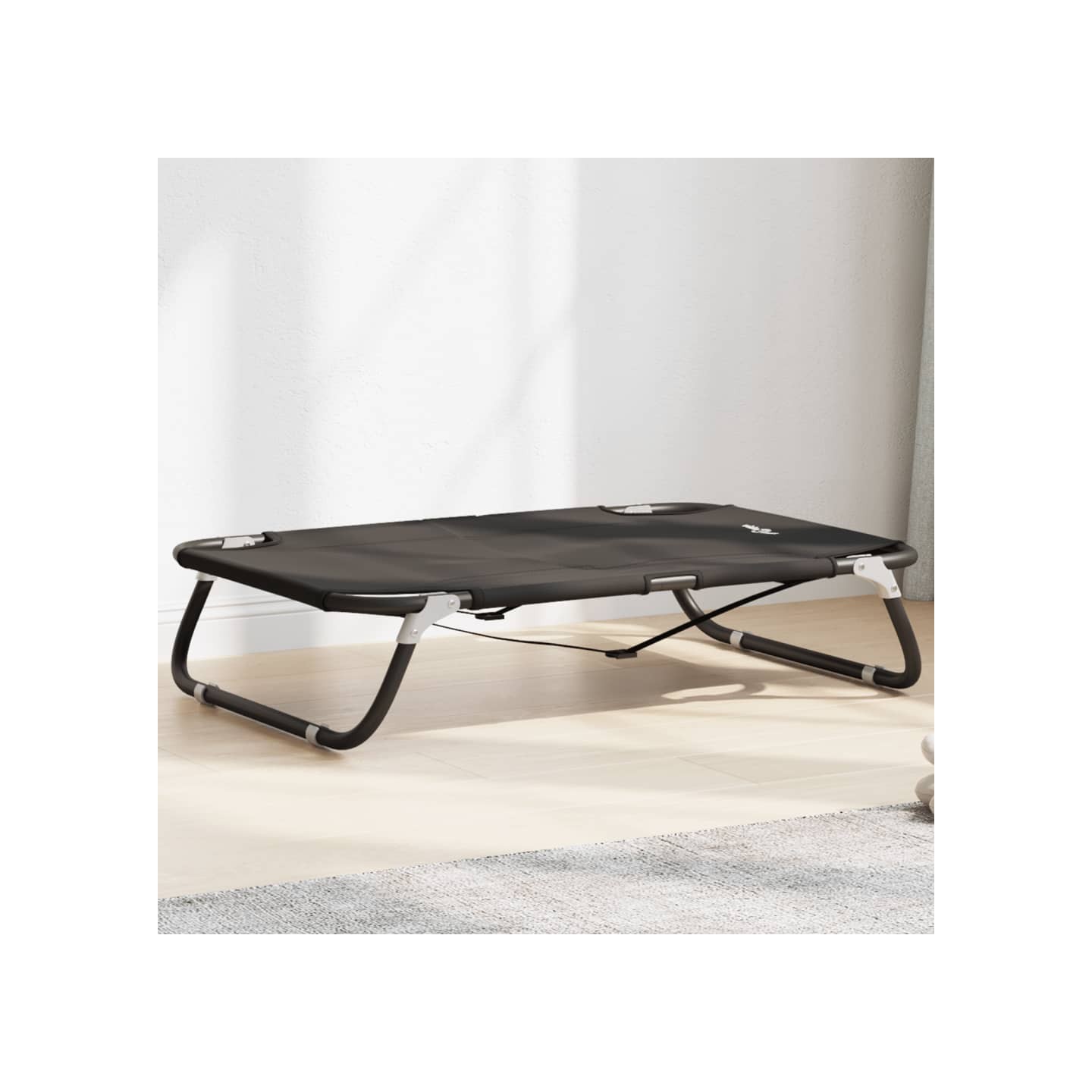 Lit pour chien pliable anthracite tissu Oxford et acier