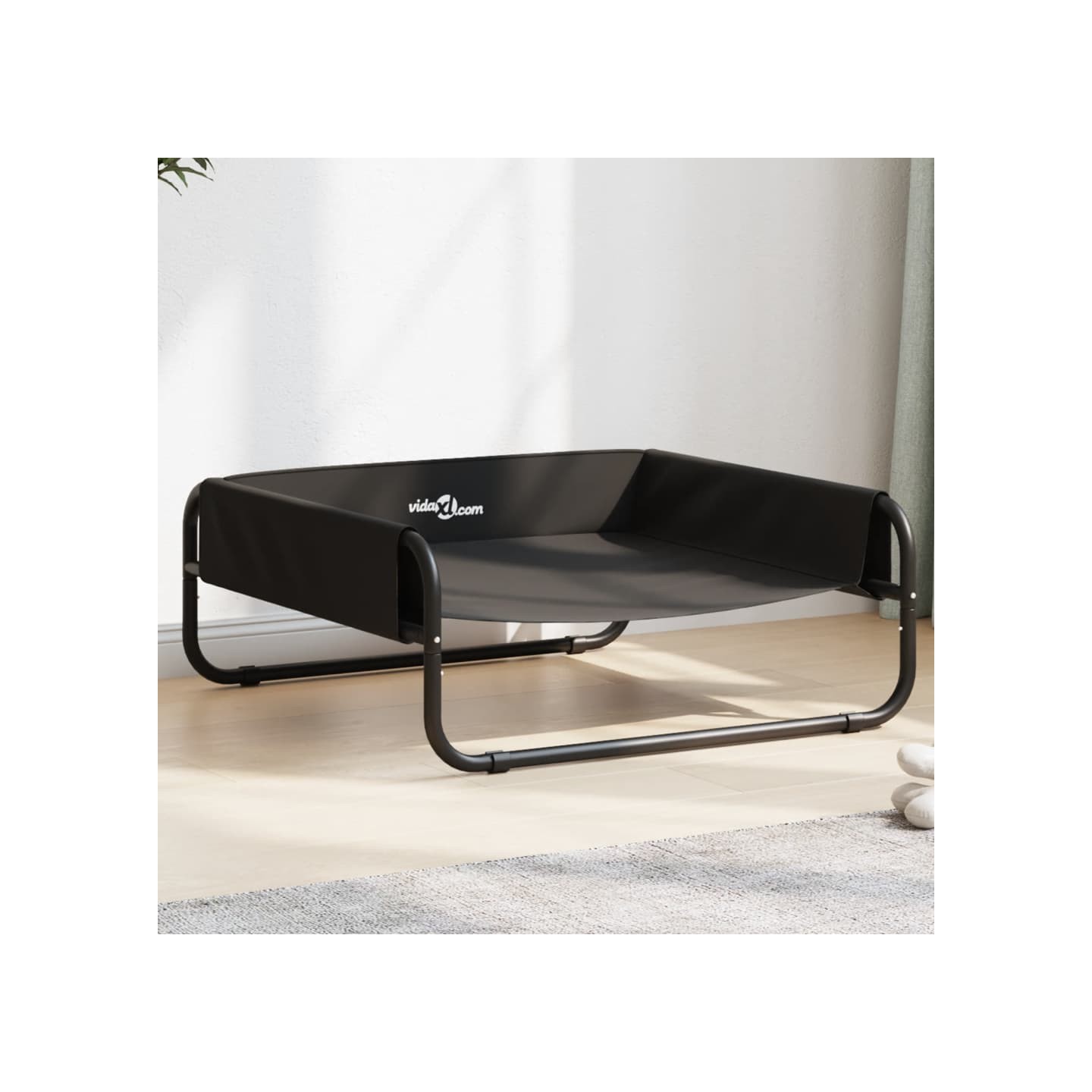 Lit surélevé pour chien anthracite tissu Oxford et acier