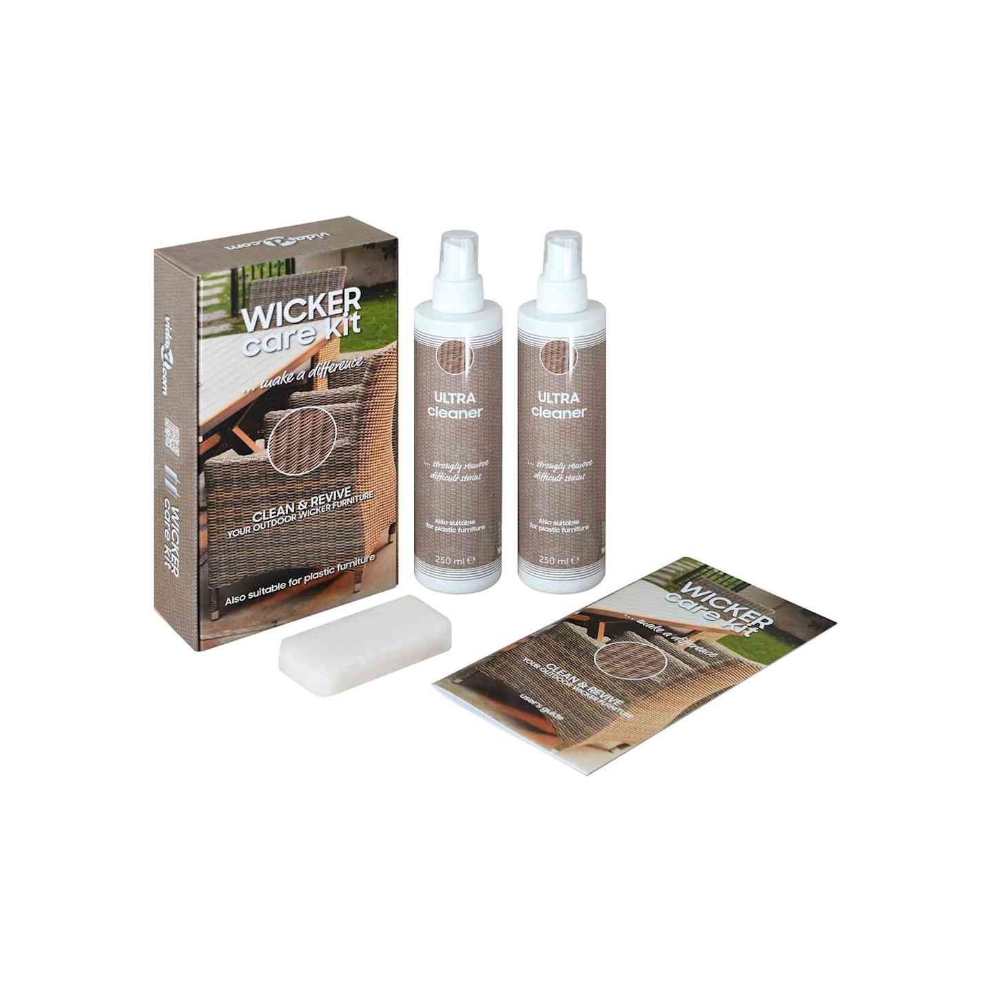 Kit d'entretien du rotin/textilène de meubles de jardin 2x250ml