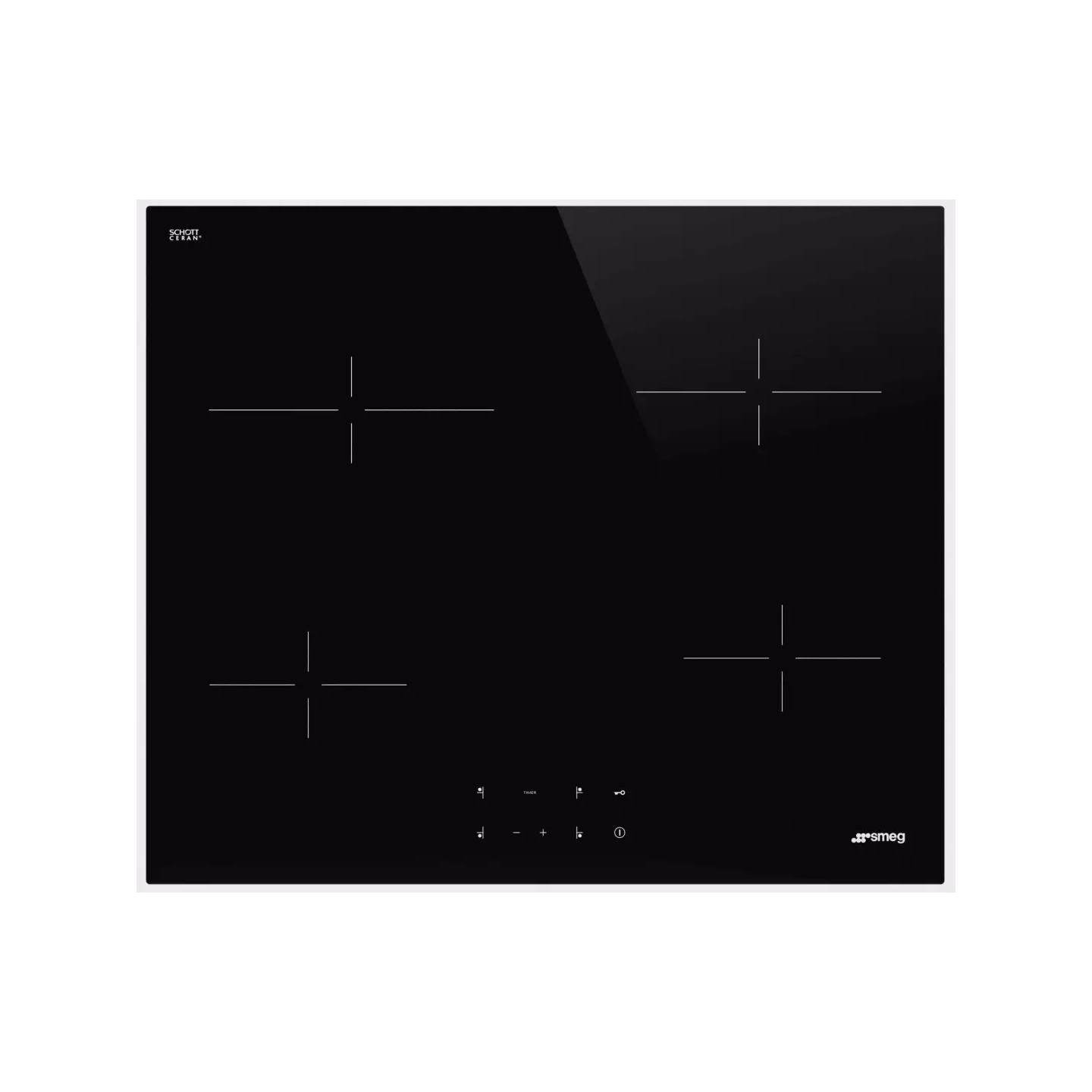 Plaque vitrocéramique Smeg SE264TD1 4 foyers 60 cm | Nimestore