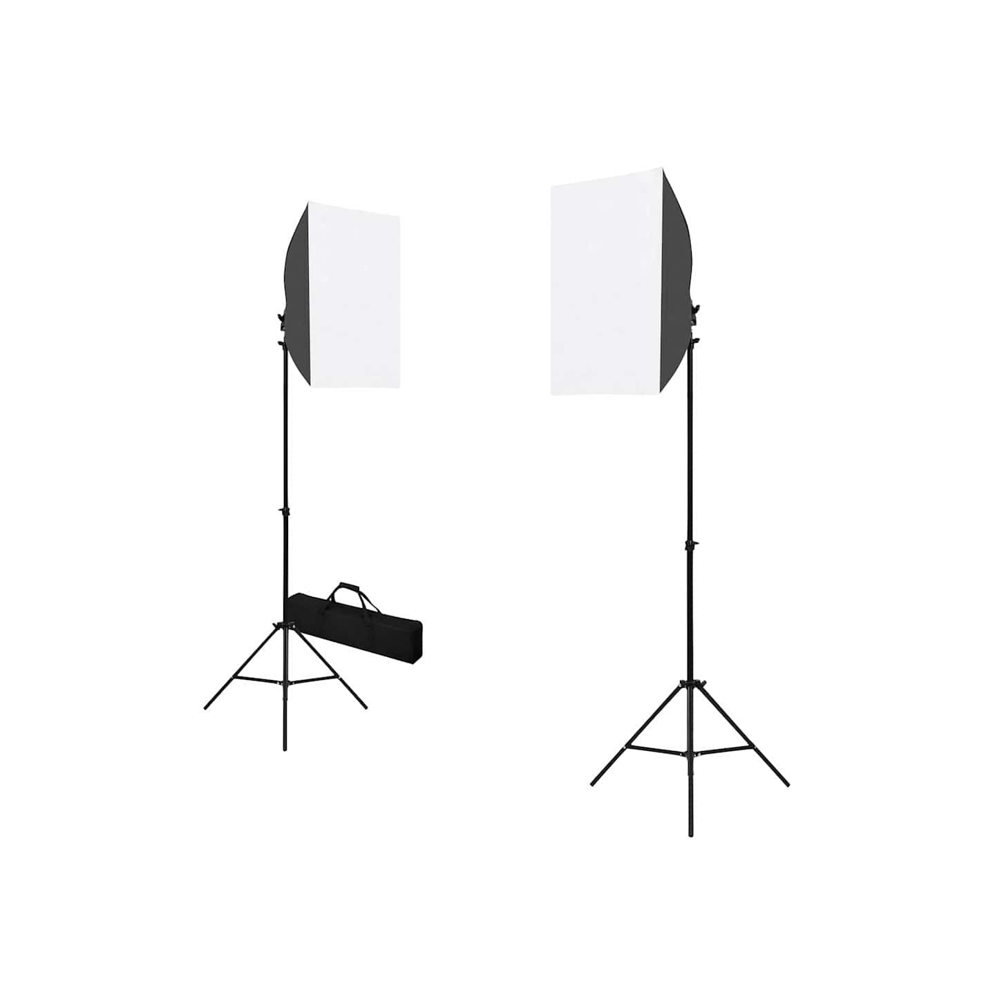 Lampes de studio professionnelles 2 pcs 40x60 cm Acier Noir