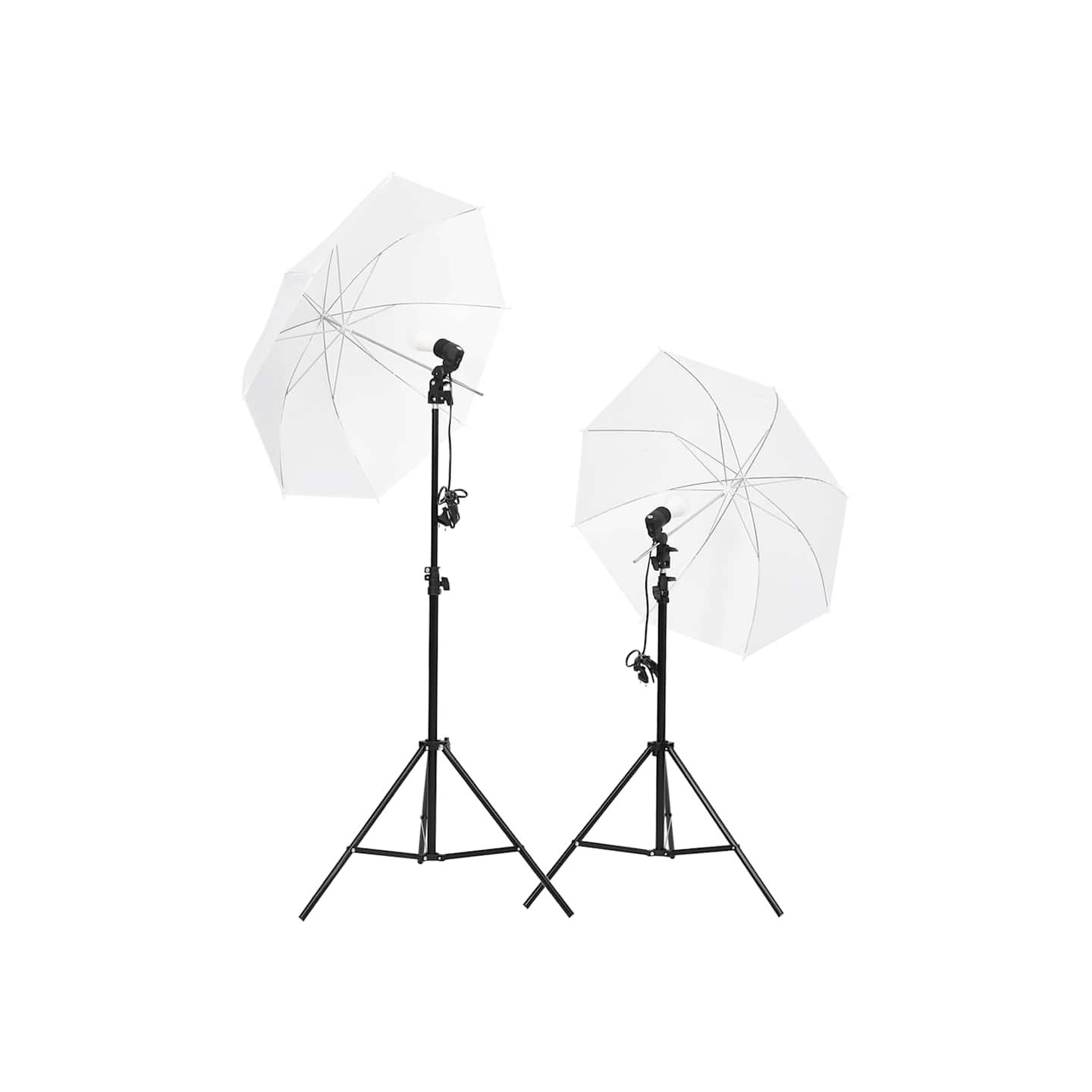 Kit d'éclairage de studio avec trépieds et parapluies