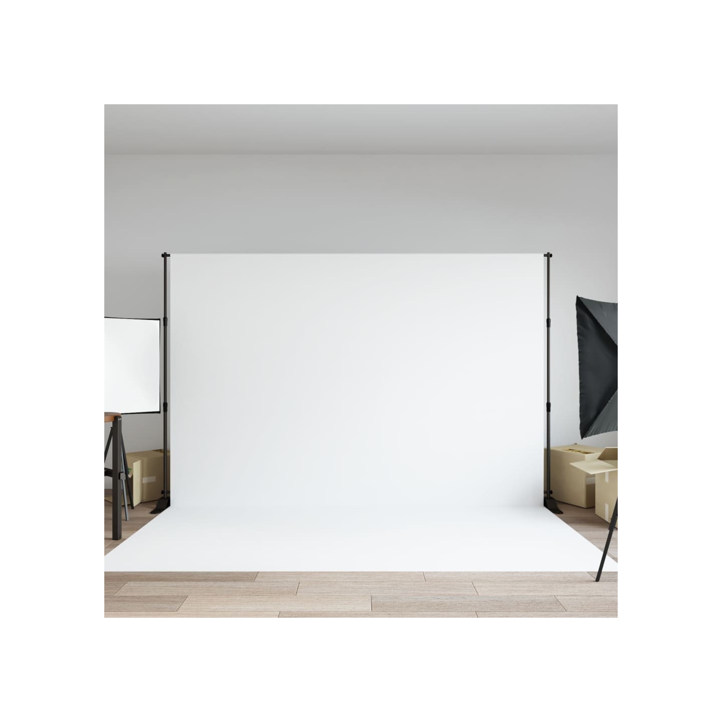 Support de toile de fond noir 305x243 cm acier