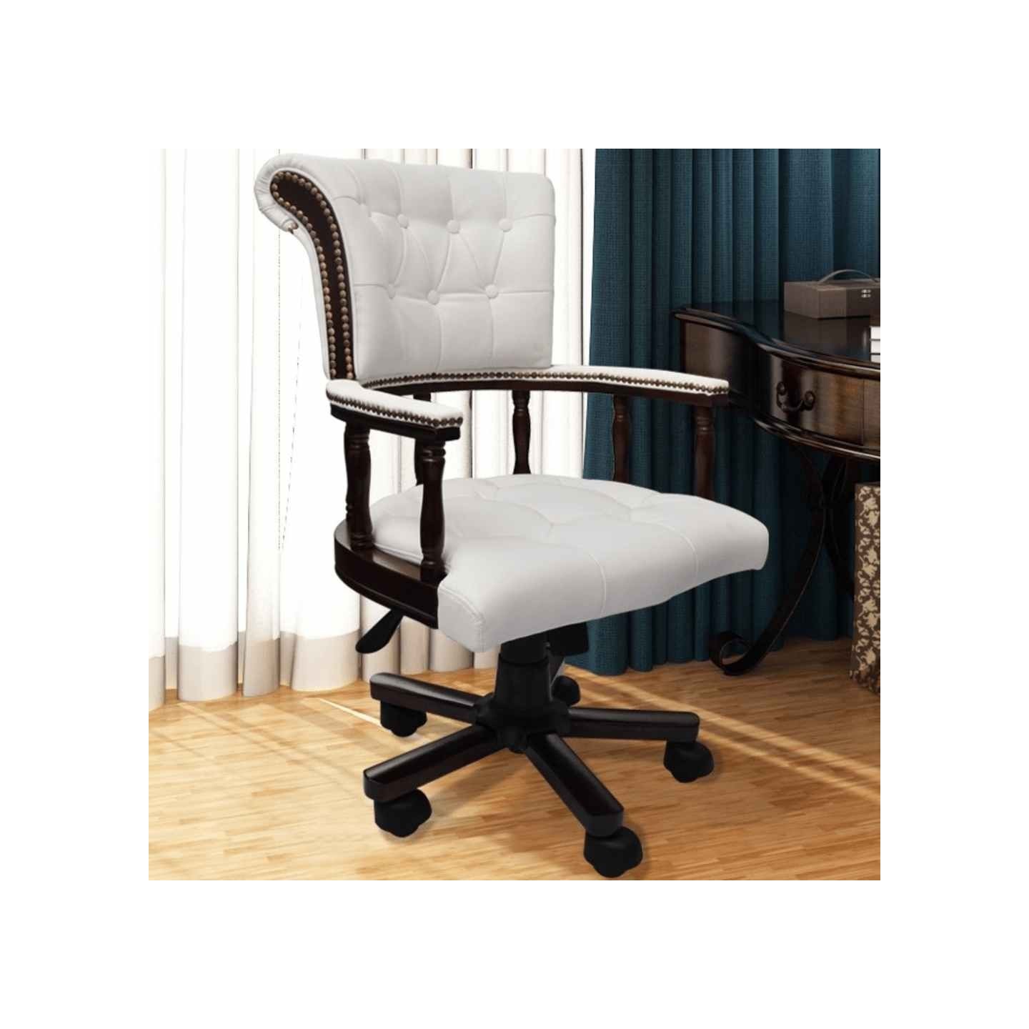 Chaise de bureau pivotante Blanc