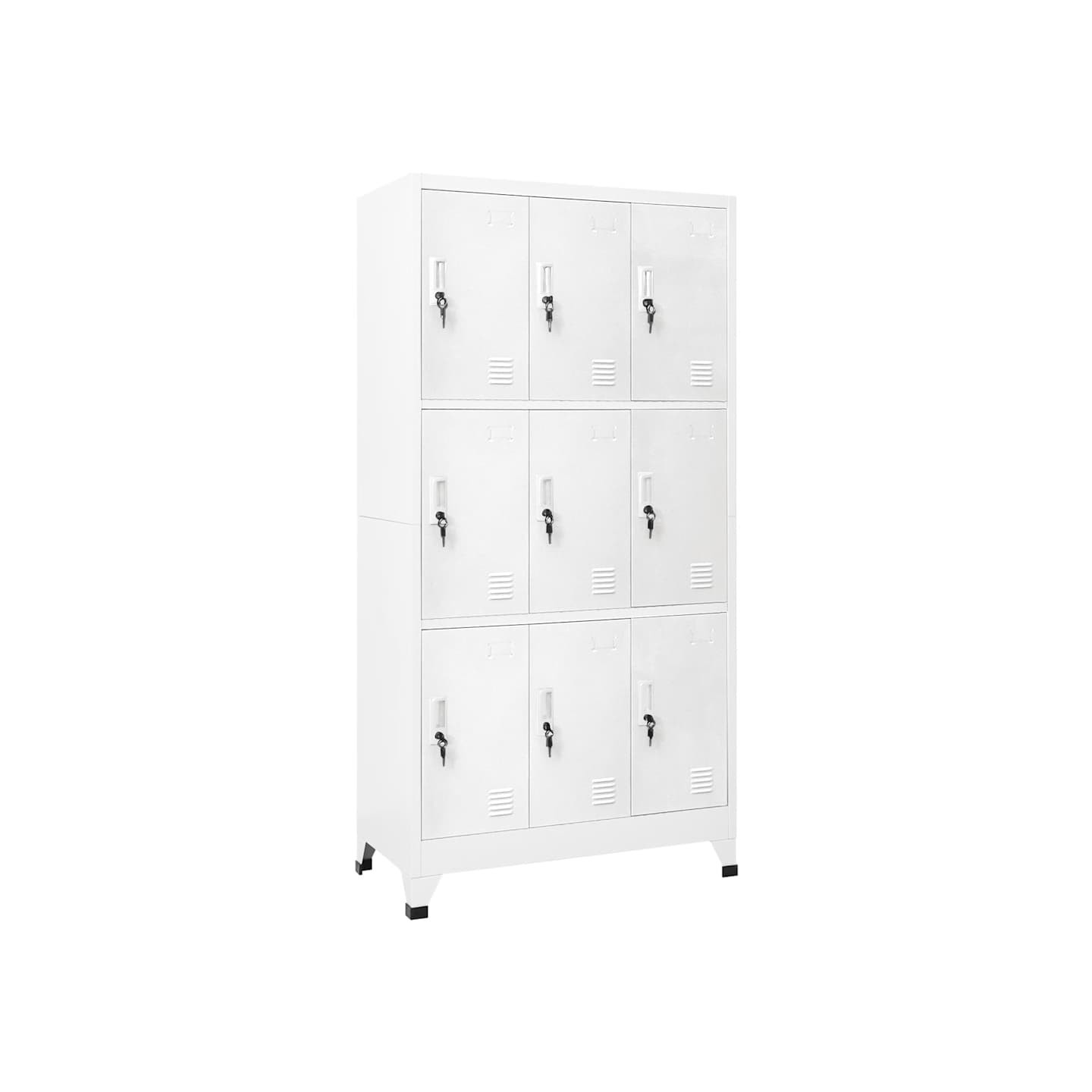 Armoire à casier avec 9 compartiments Acier 90x45x180 cm Gris