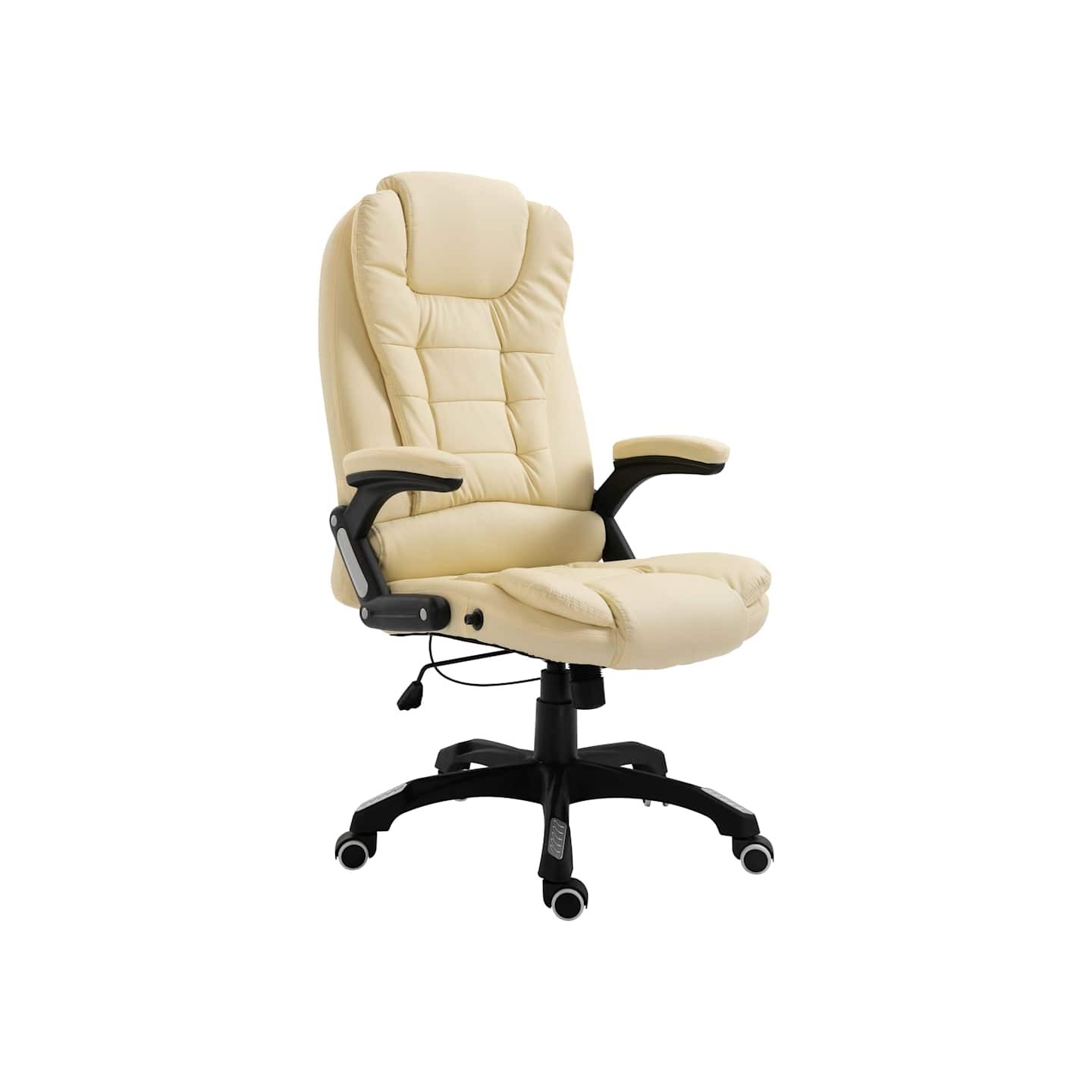 Chaise de bureau Crème Similicuir