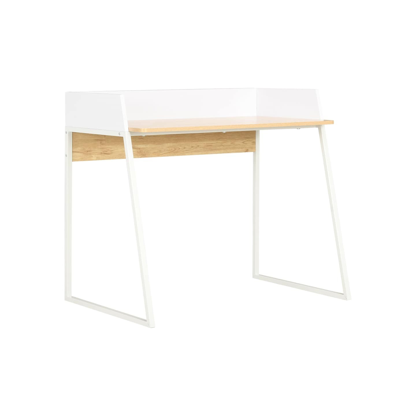 Bureau Blanc et chêne 90x60x88 cm