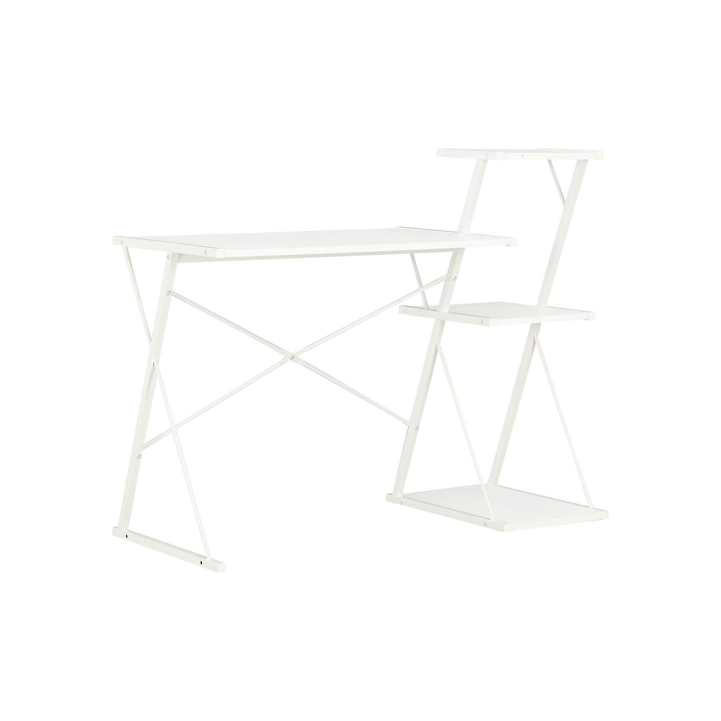 Bureau avec étagère Blanc 116x50x93 cm