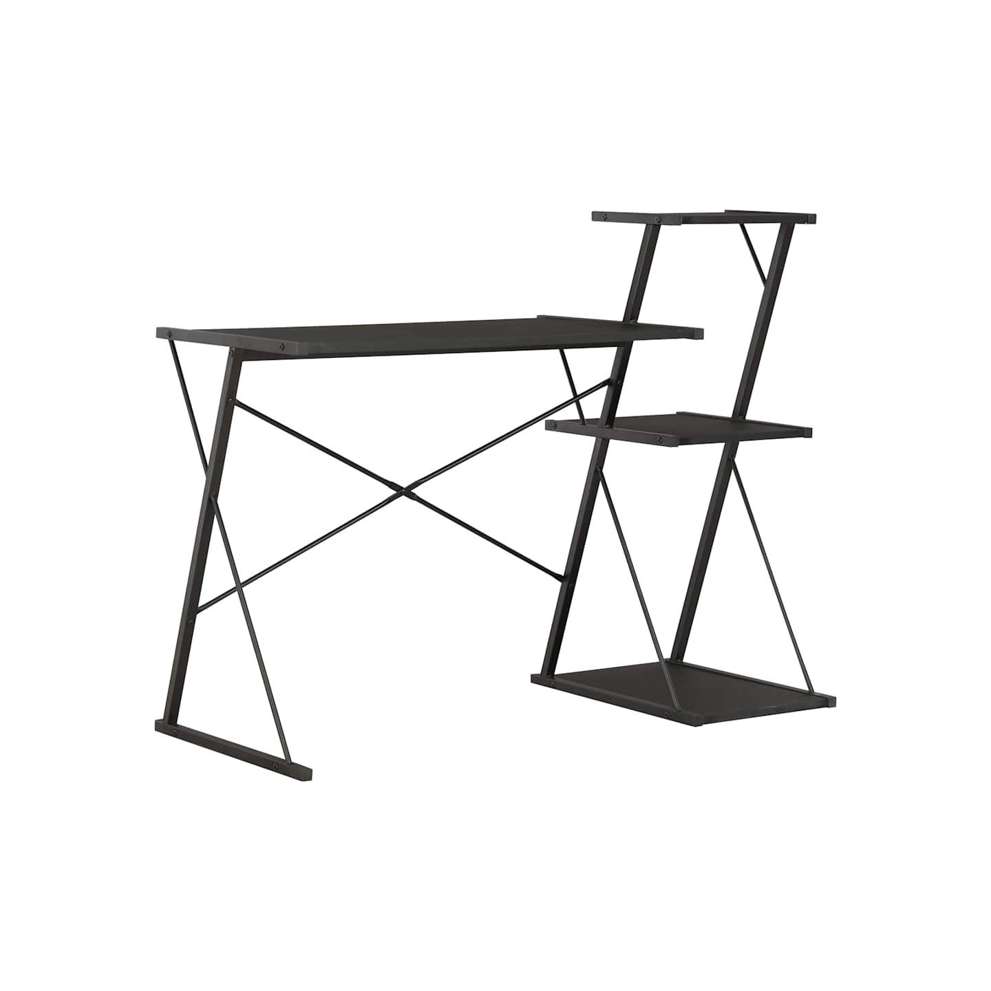 Bureau avec étagère Noir 116x50x93 cm