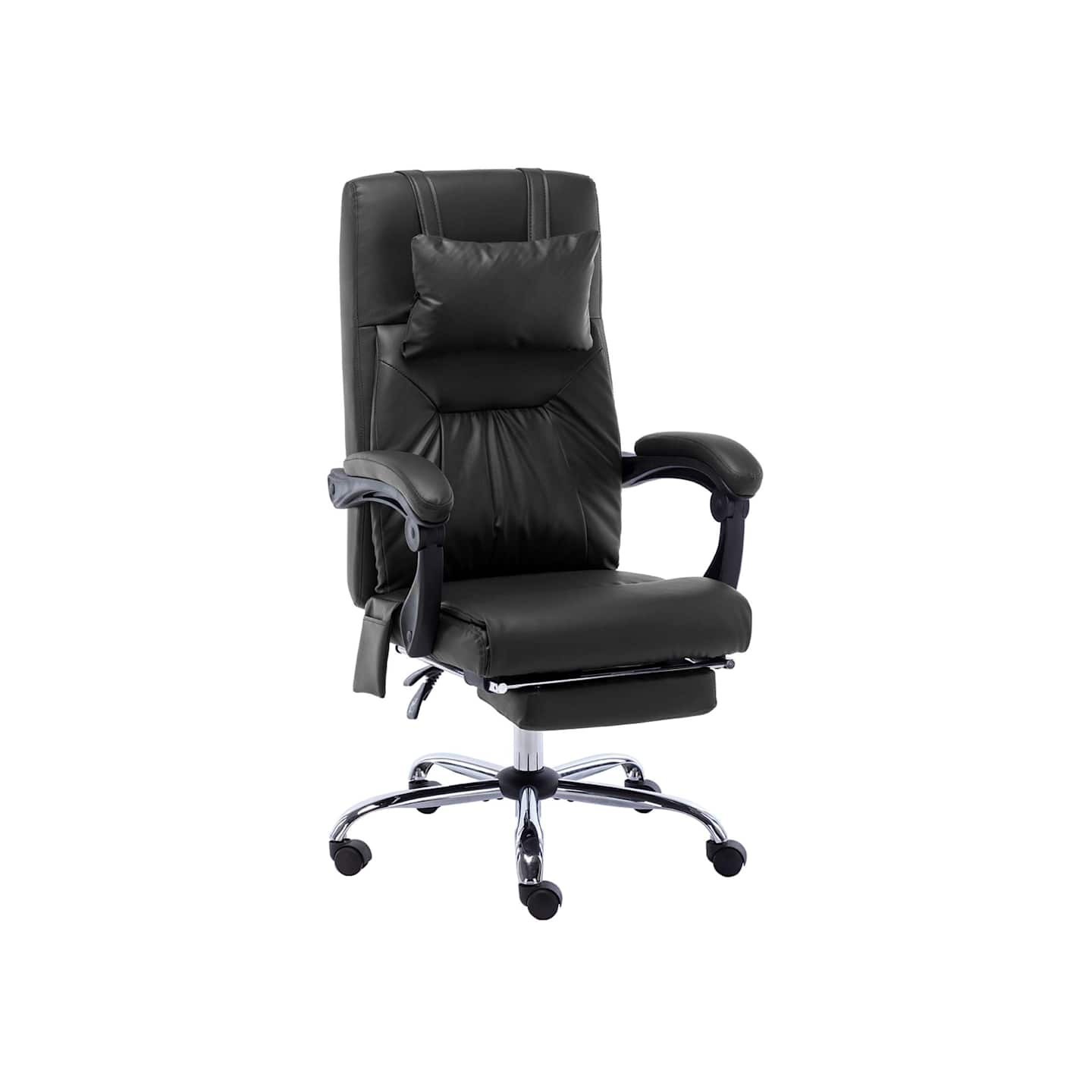 Chaise de bureau de massage Noir Similicuir