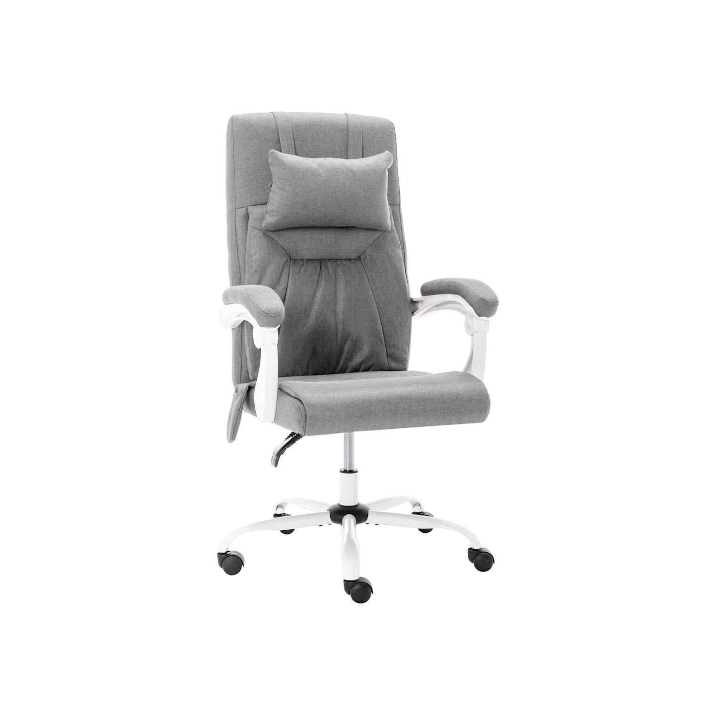 Chaise de bureau de massage Gris Tissu