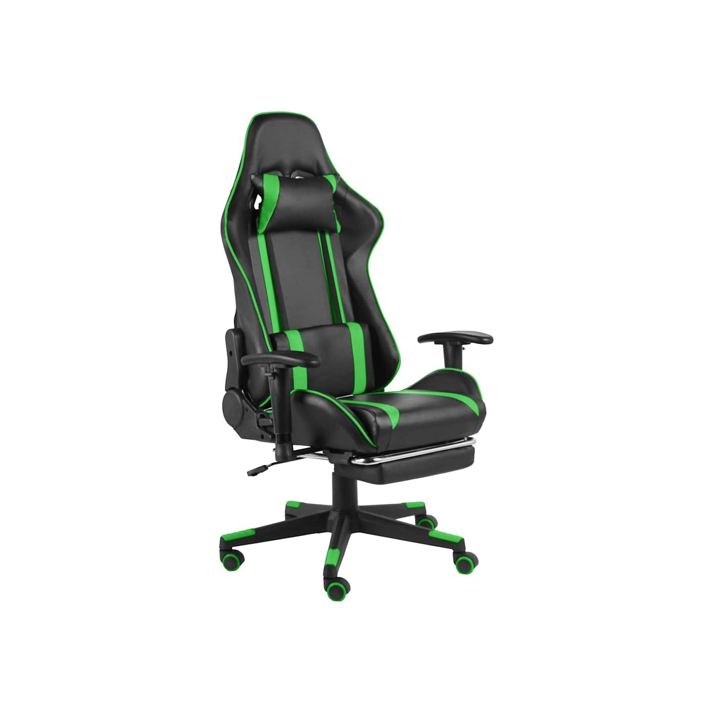 Chaise de jeu pivotante avec repose-pied Vert PVC