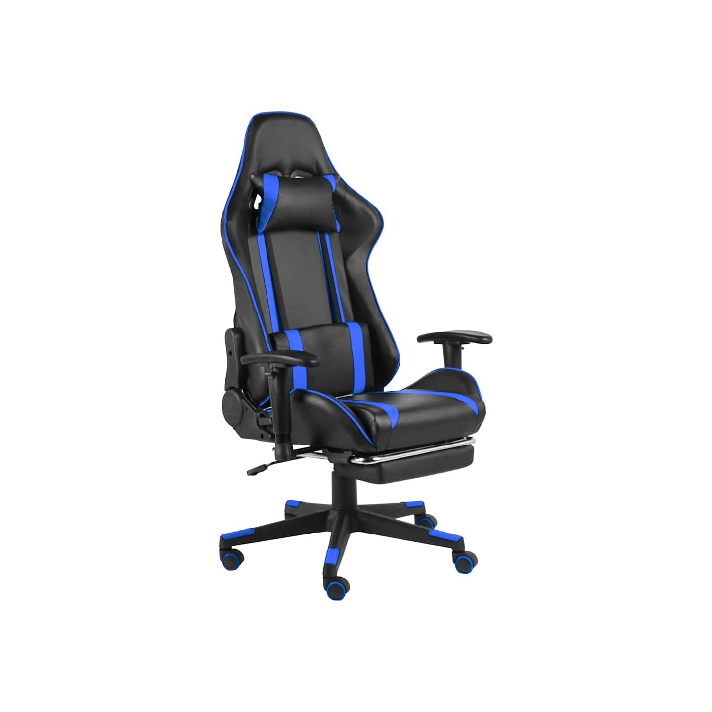 Chaise de jeu pivotante avec repose-pied Bleu PVC