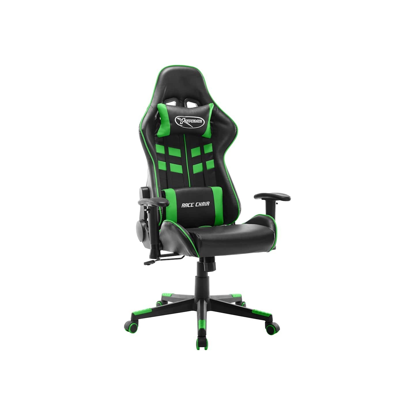 Chaise de jeu Noir et vert Cuir artificiel