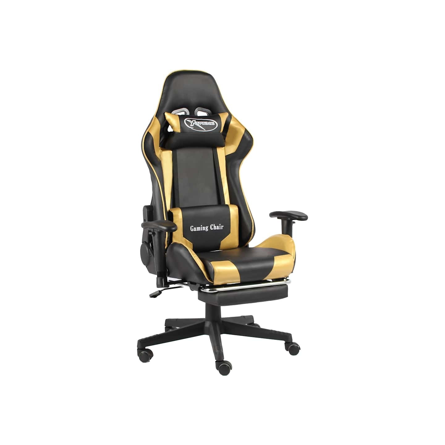 Chaise de jeu pivotante avec repose-pied Doré PVC