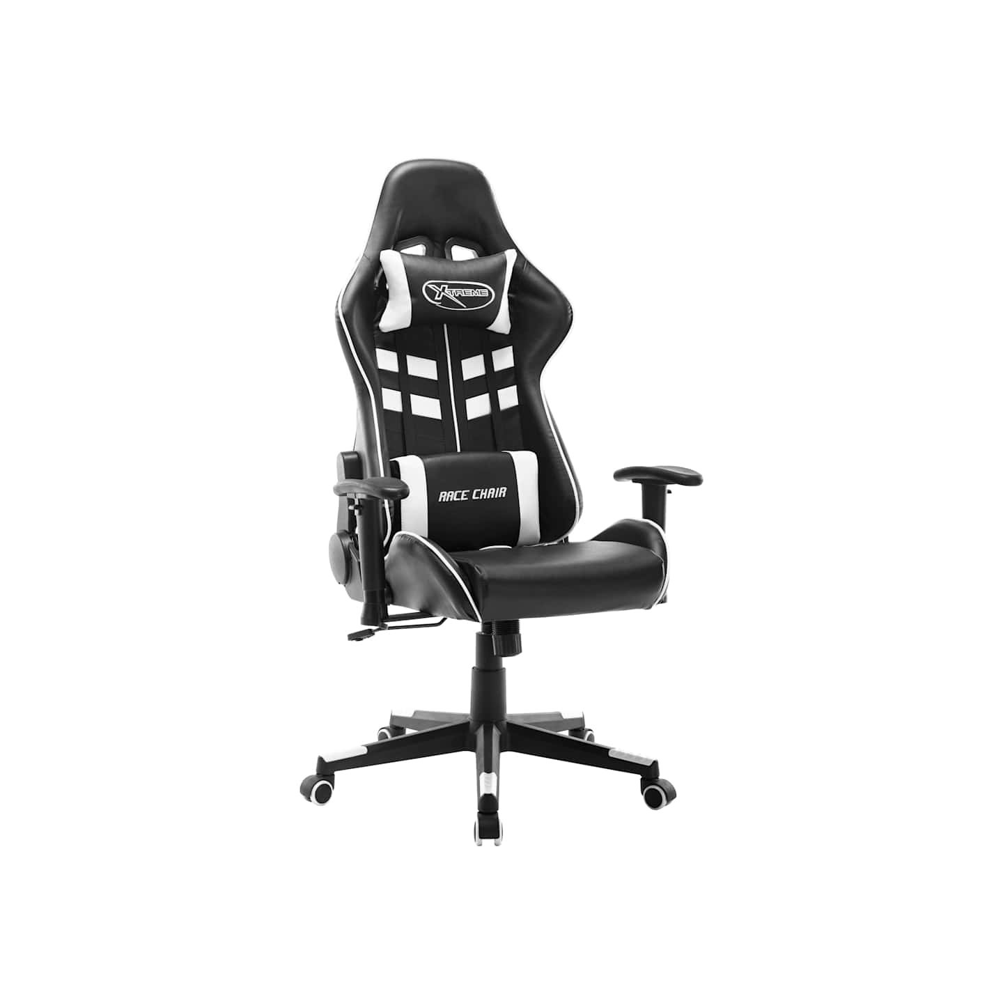 Chaise de jeu Noir et blanc Cuir artificiel