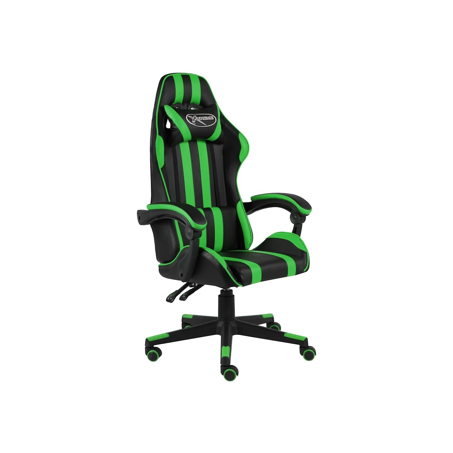 Fauteuil de jeux vidéo Noir et vert Similicuir