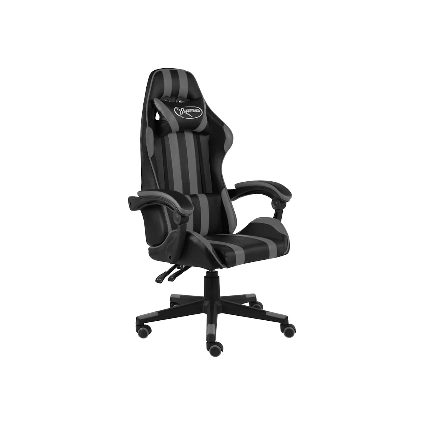Fauteuil de jeux vidéo Noir et gris Similicuir