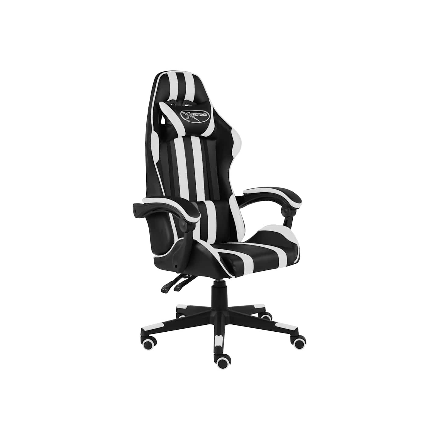 Fauteuil de jeux vidéo Noir et blanc Similicuir