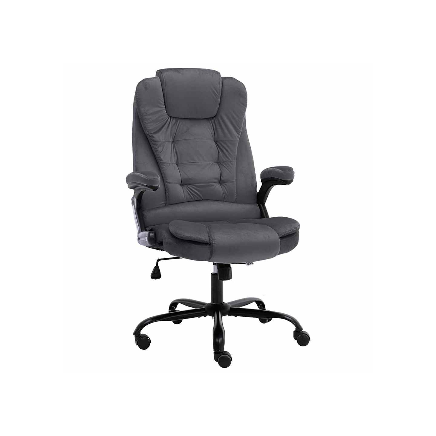 Chaise de bureau Gris foncé Velours
