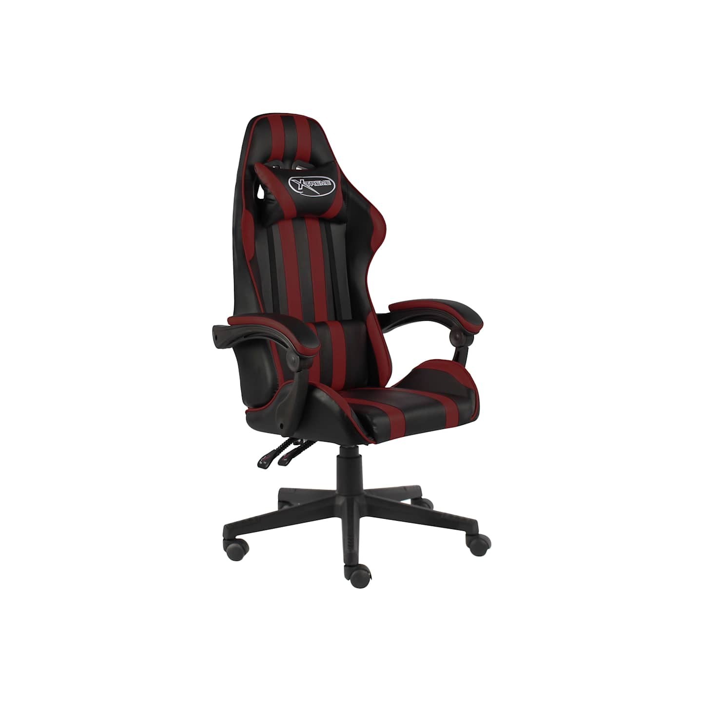 Fauteuil de jeux vidéo Noir et rouge bordeaux Similicuir