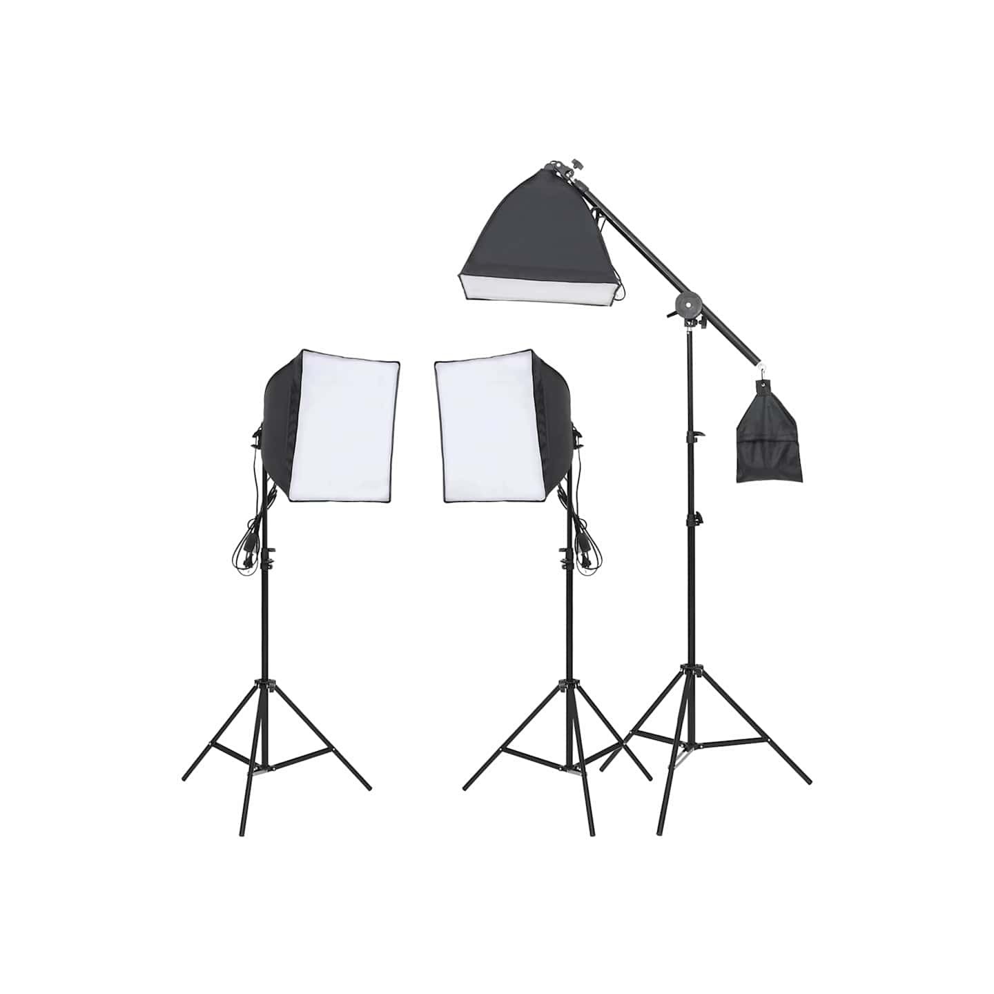 Kit d'éclairage de studio avec trépied et boîte à lumière