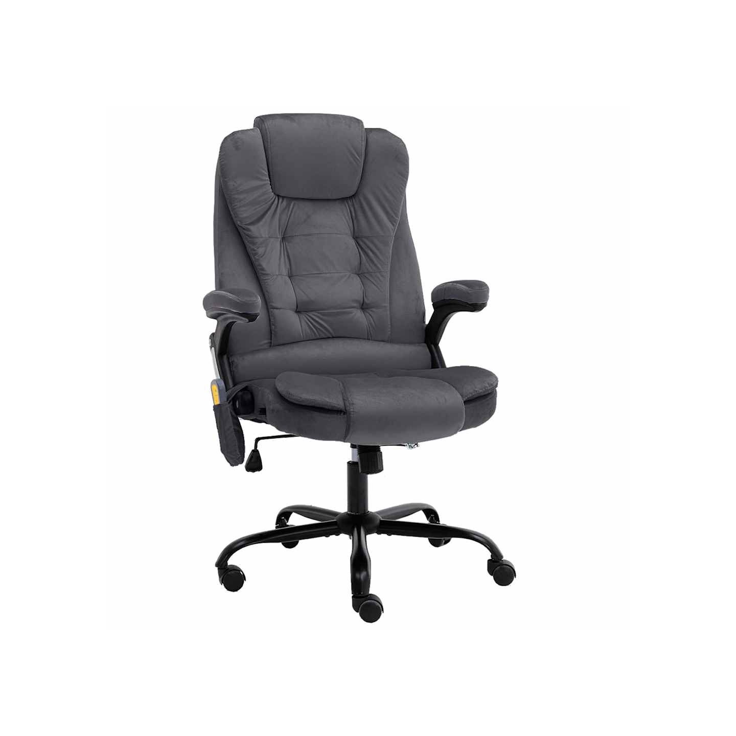 Chaise de bureau de massage Gris foncé Velours
