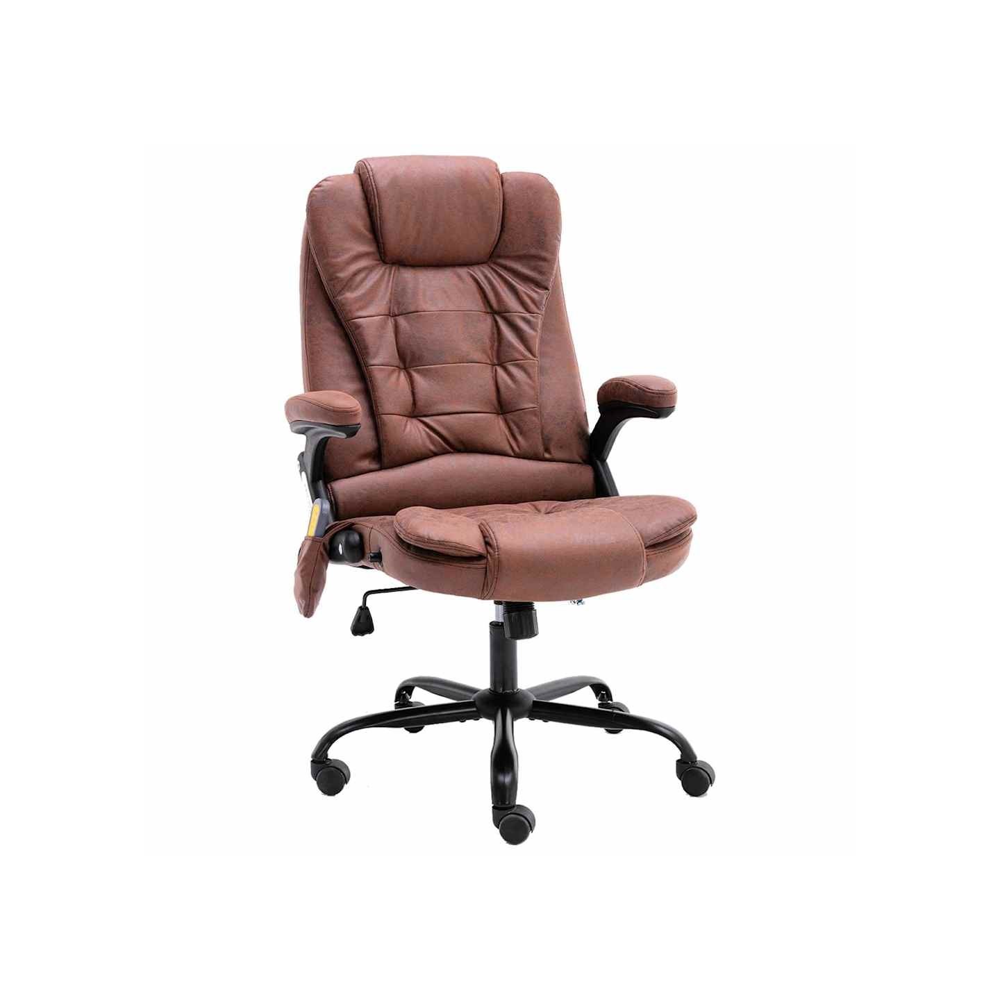 Chaise de bureau de massage marron clair similicuir daim