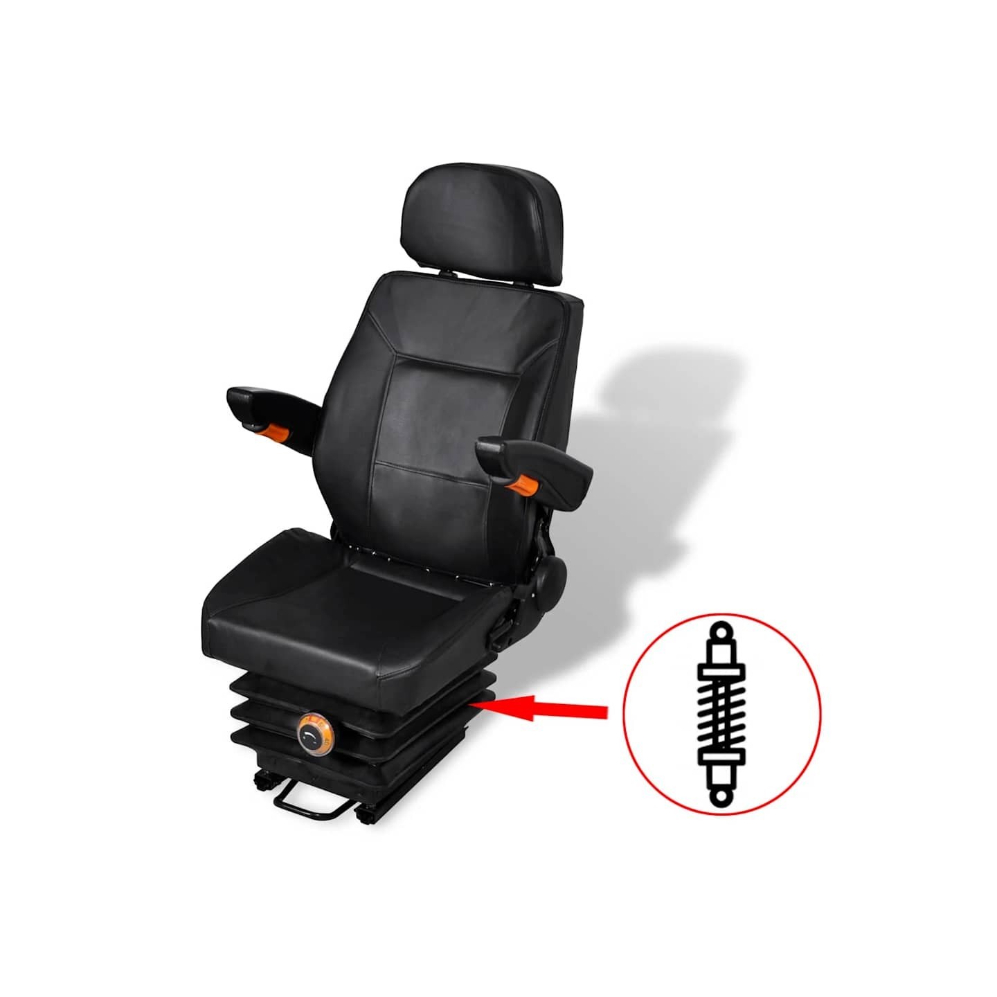 Siège de tracteur avec suspension