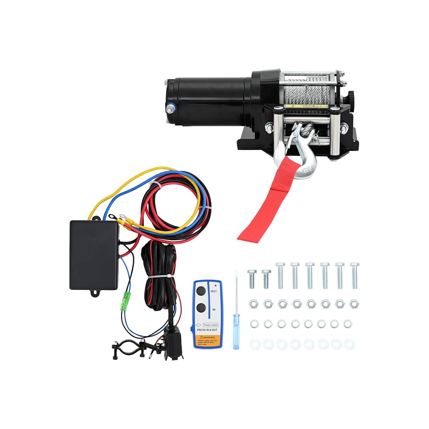 Treuil électrique 12 V 1360 kg avec télécommande sans fil