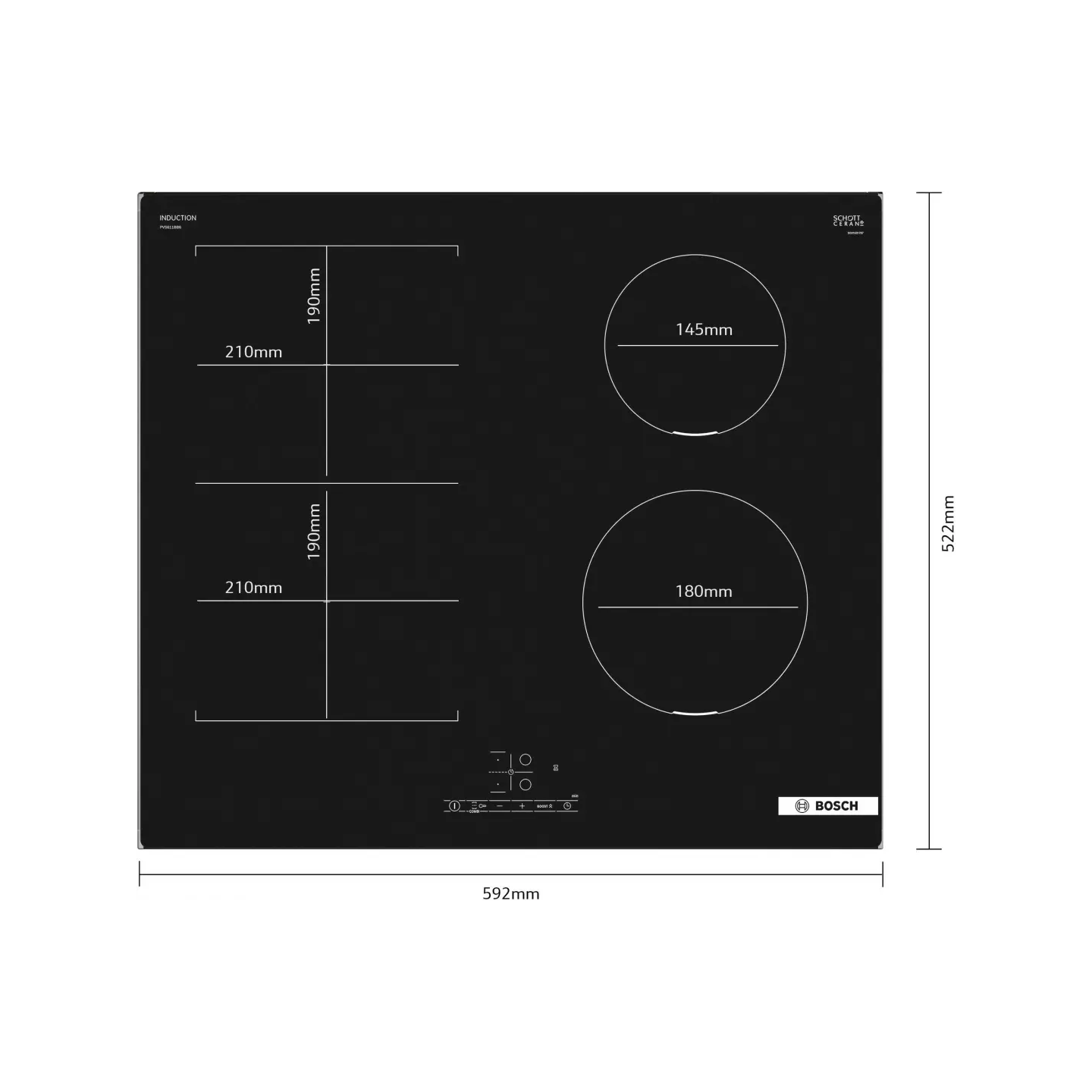Plaque de cuisson Bosch PVS611BB6E induction 4 foyers | Nimestore