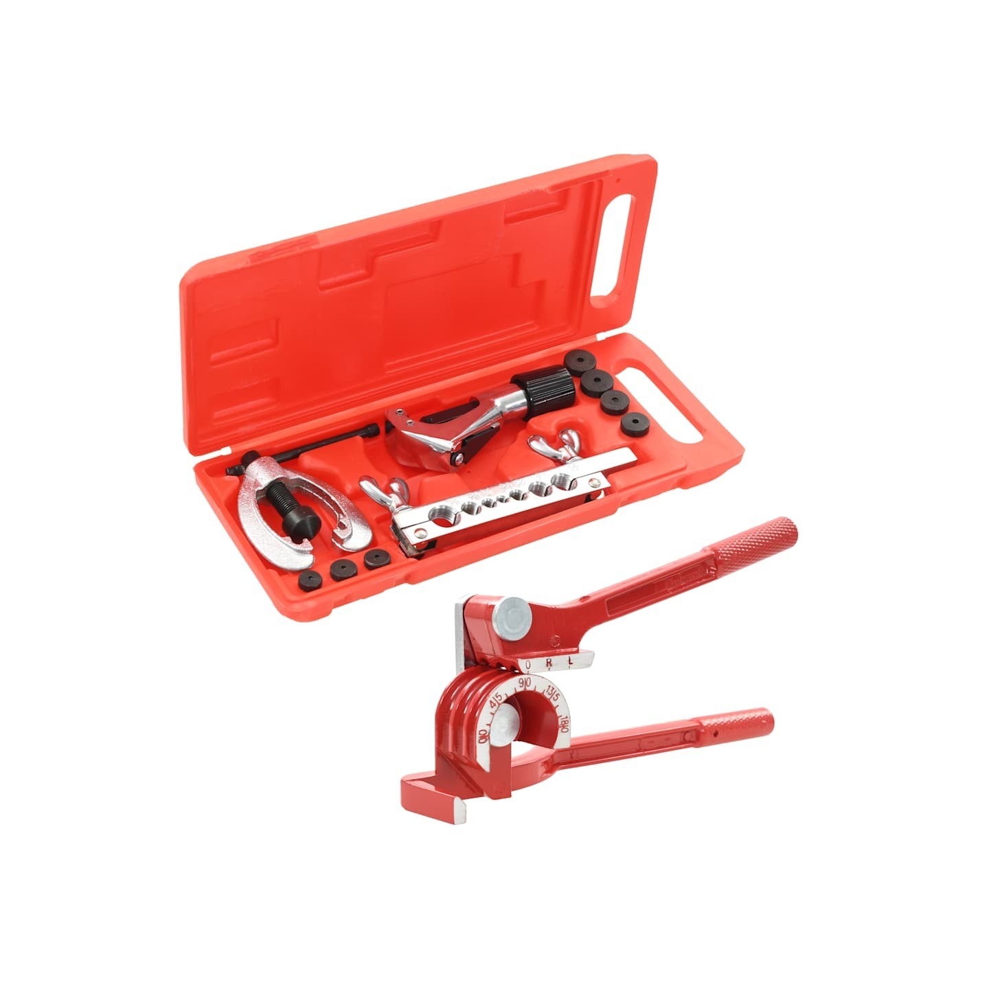 Boîte à outils avec une pince à cintrer