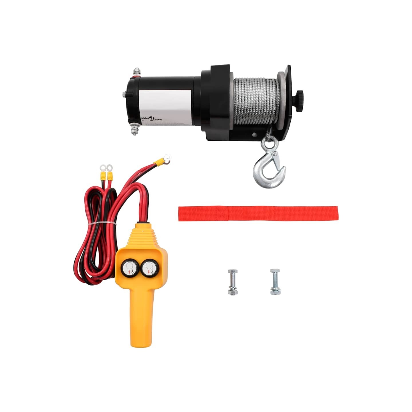 Treuil électrique 12 V 907 kg Télécommande filaire